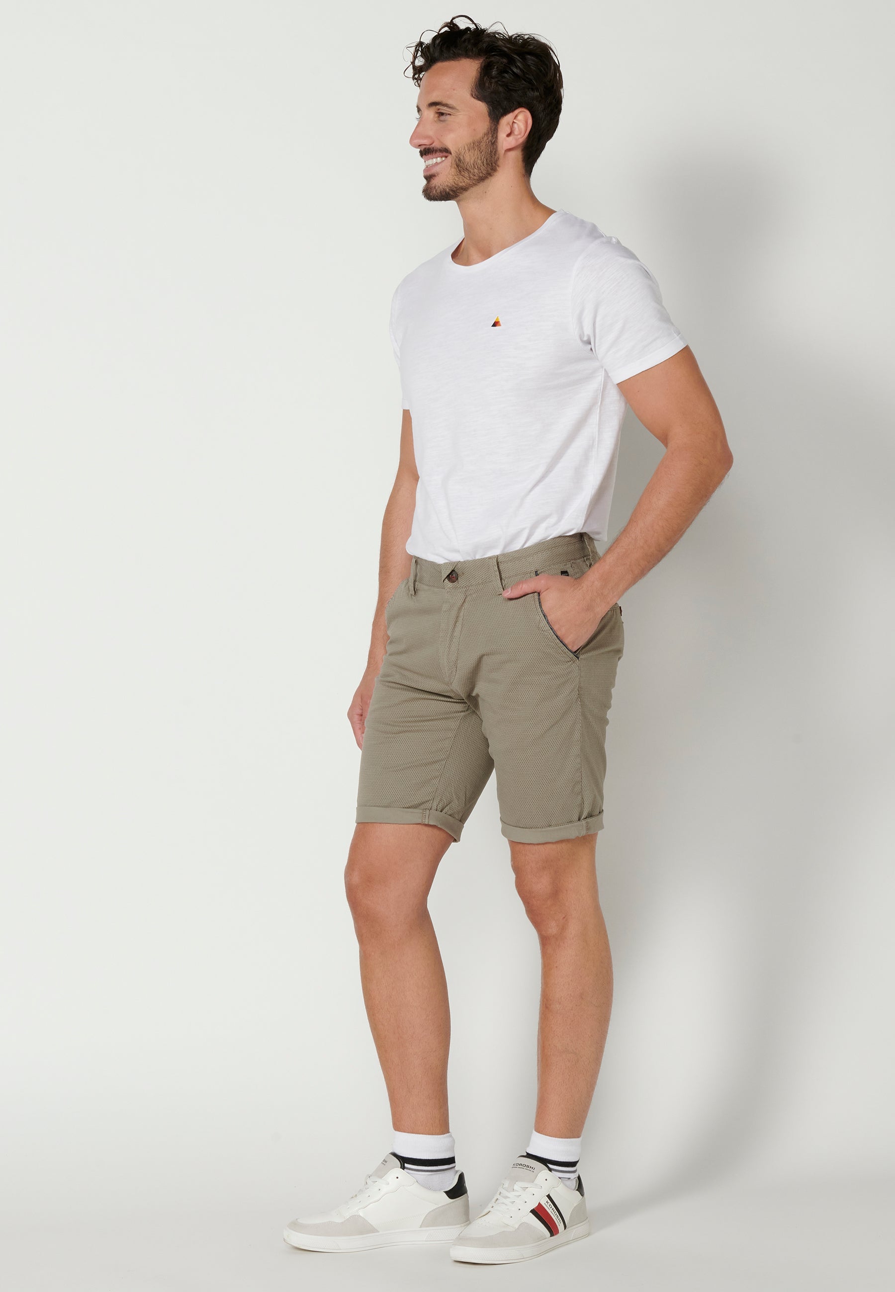 Bermuda Hombre Chino Algodón con Vuelta – Koroshi 2311PS08