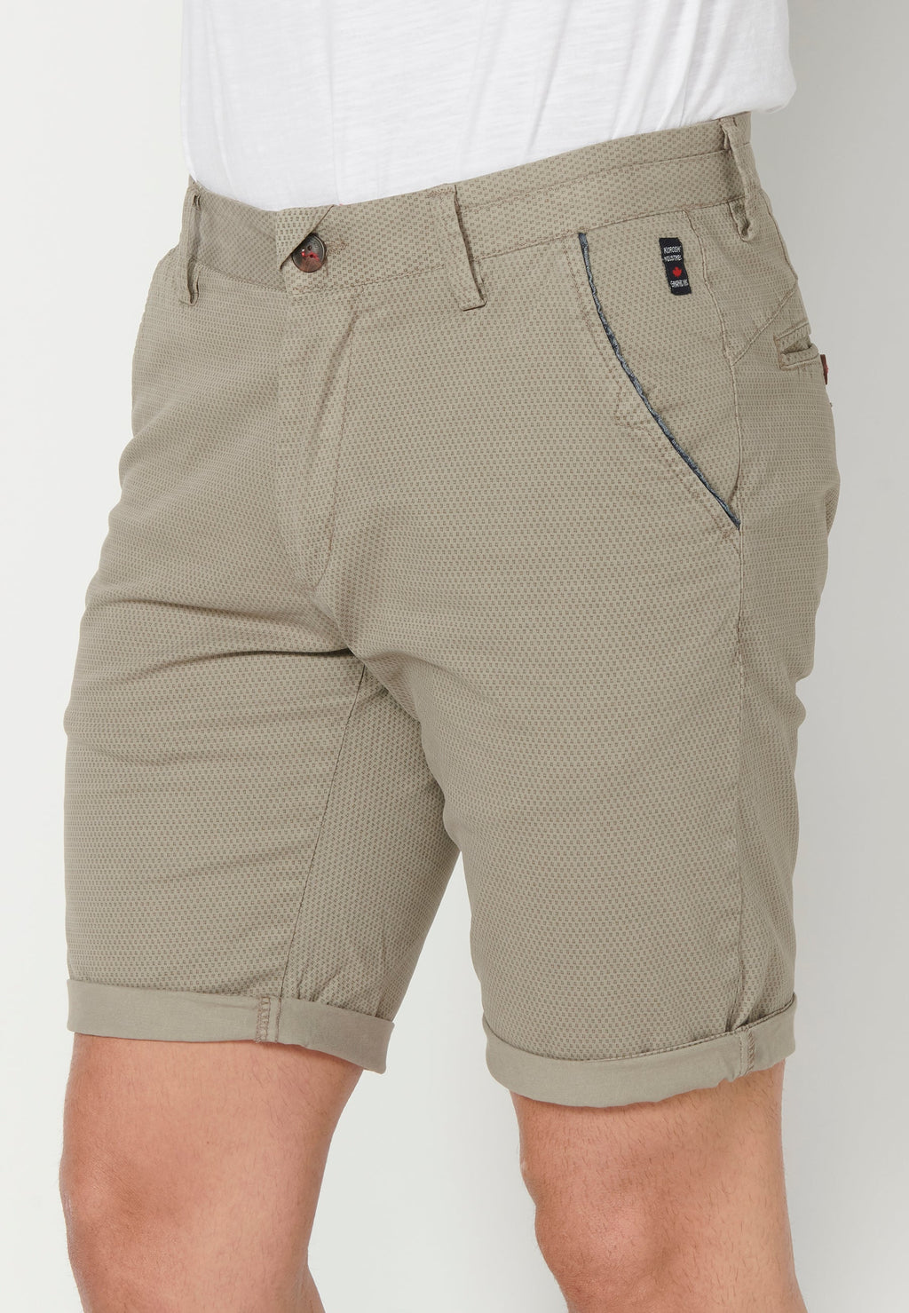 Bermuda Hombre Chino Algodón con Vuelta – Koroshi 2311PS08