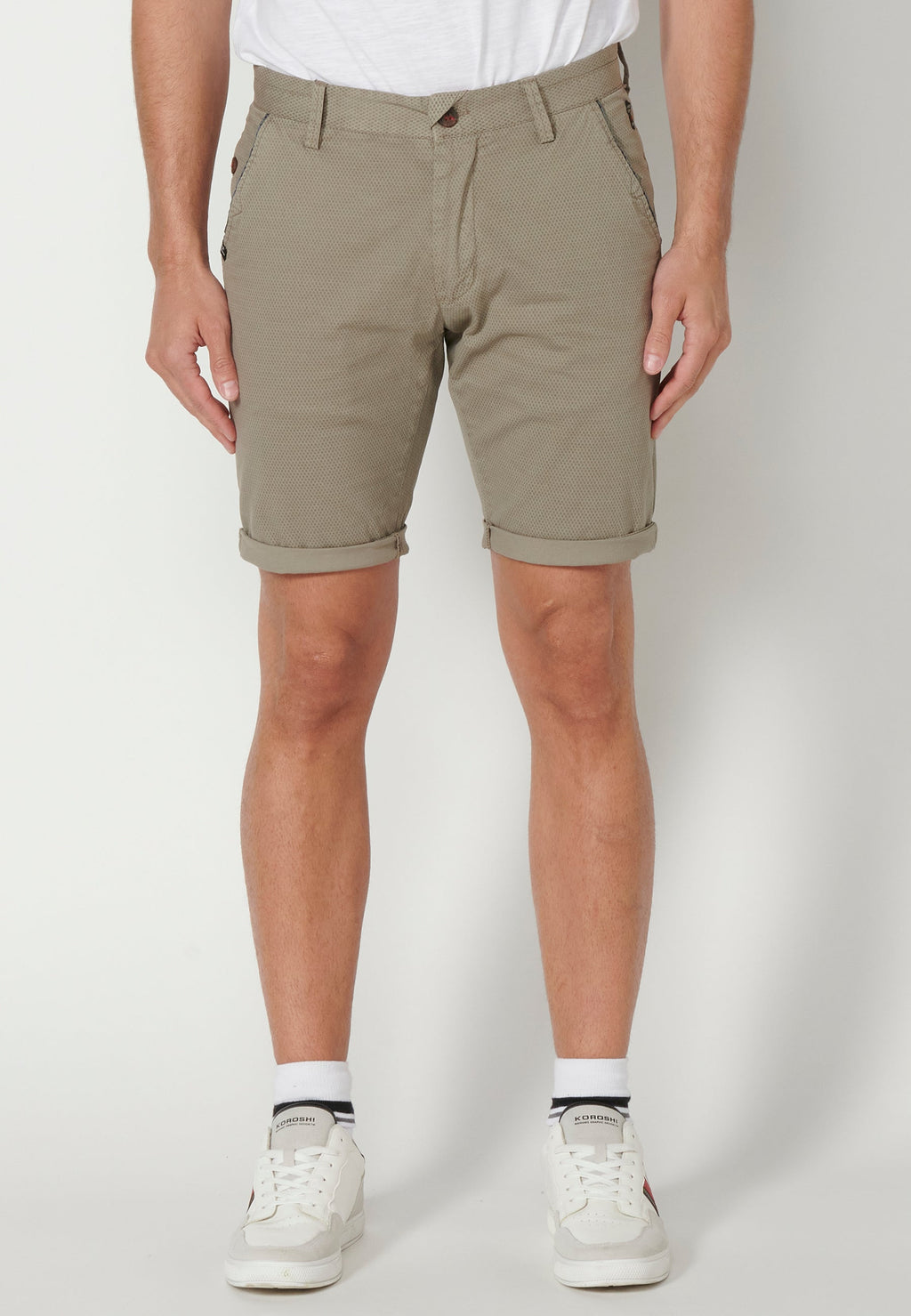 Bermuda Hombre Chino Algodón con Vuelta – Koroshi 2311PS08