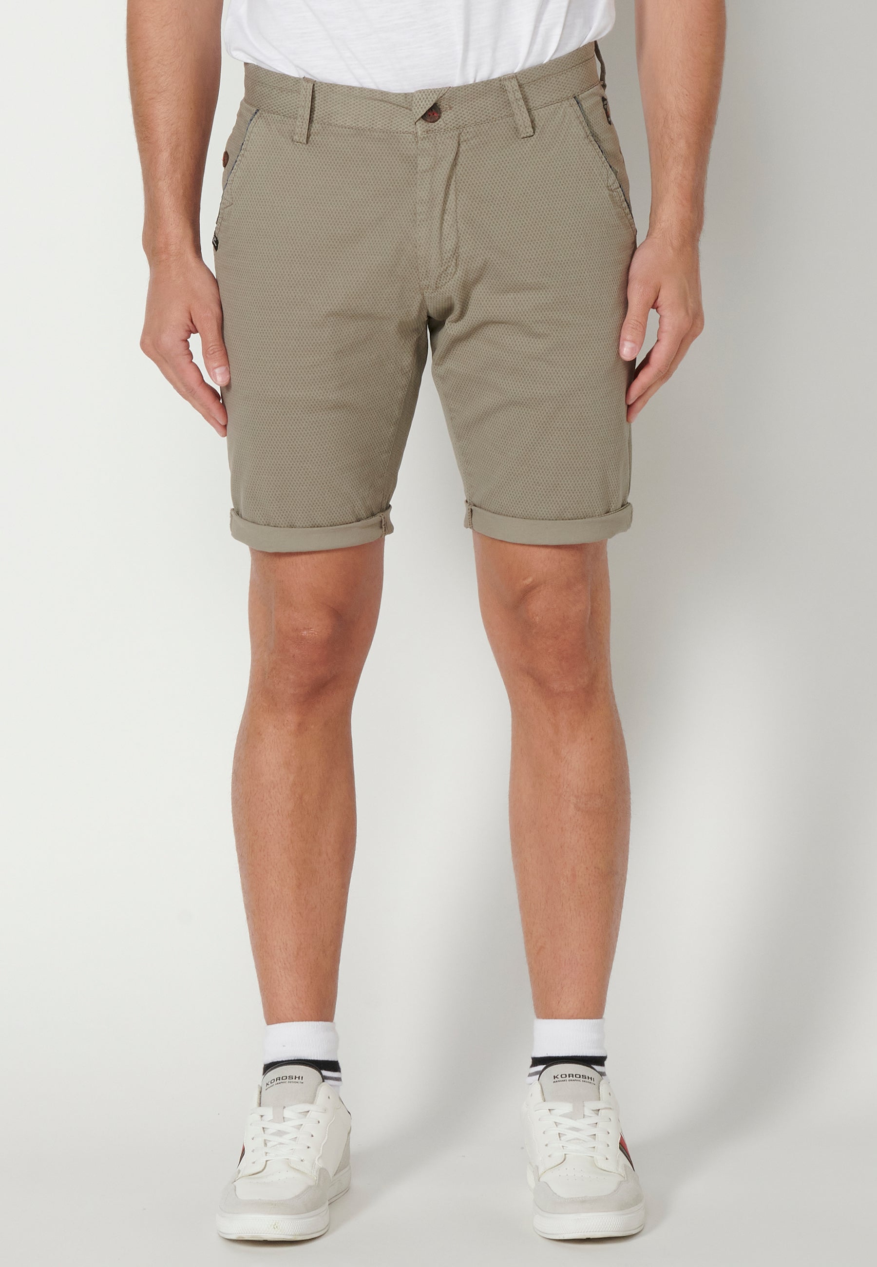 Bermuda Hombre Chino Algodón con Vuelta – Koroshi 2311PS08