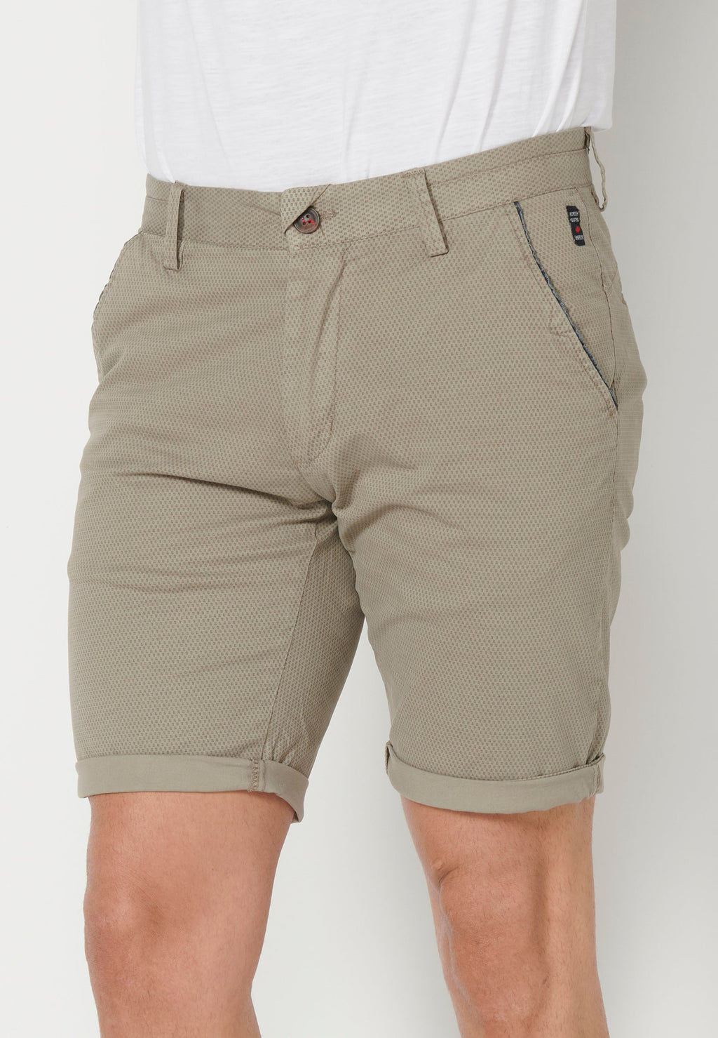 Bermuda Hombre Chino Algodón con Vuelta – Koroshi 2311PS08