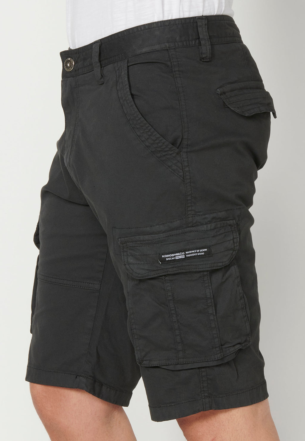 Bermuda Hombre Cargo Algodón Vuelta – Koroshi 2311PS11