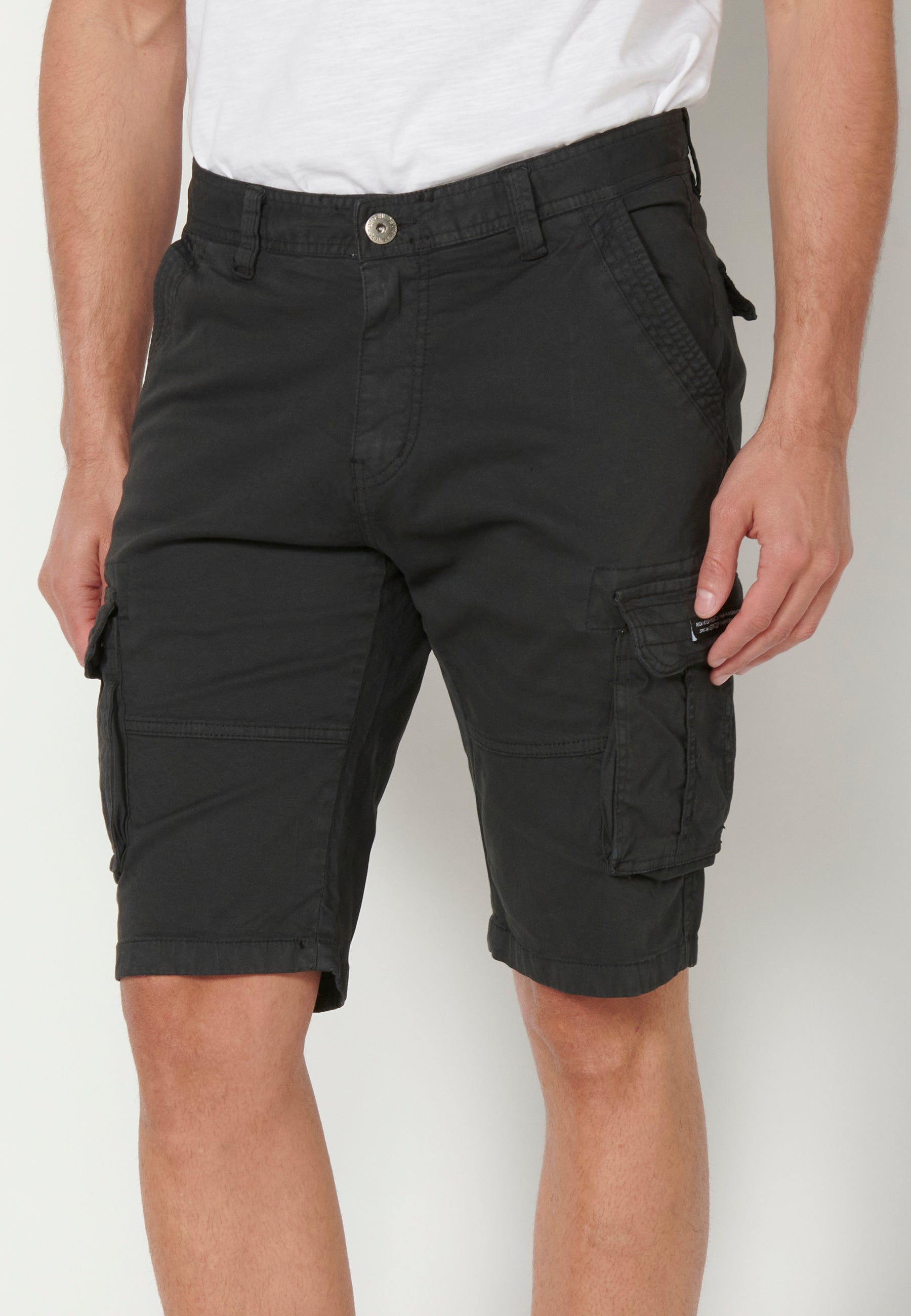 Bermuda Hombre Cargo Algodón Vuelta – Koroshi 2311PS11