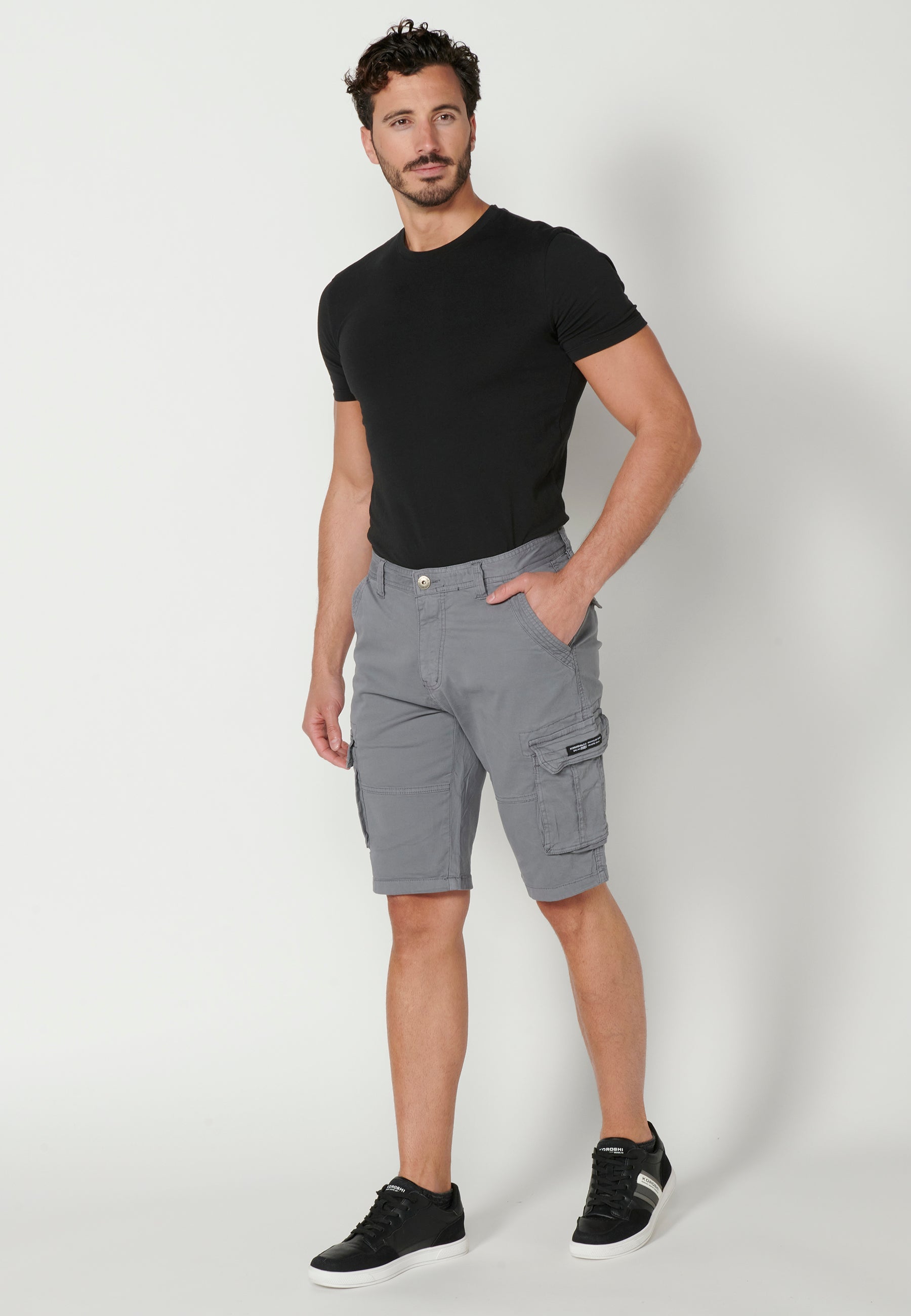 Bermuda Hombre Cargo Algodón Vuelta – Koroshi 2311PS11