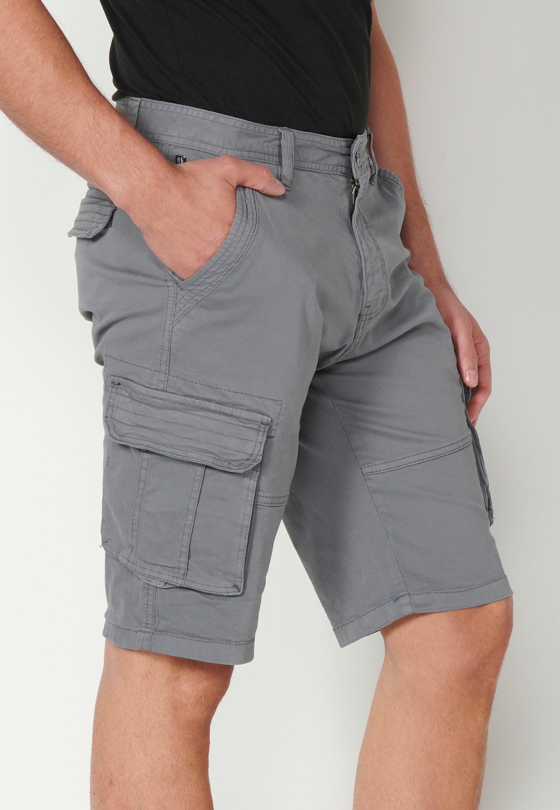 Bermuda Hombre Cargo Algodón Vuelta – Koroshi 2311PS11