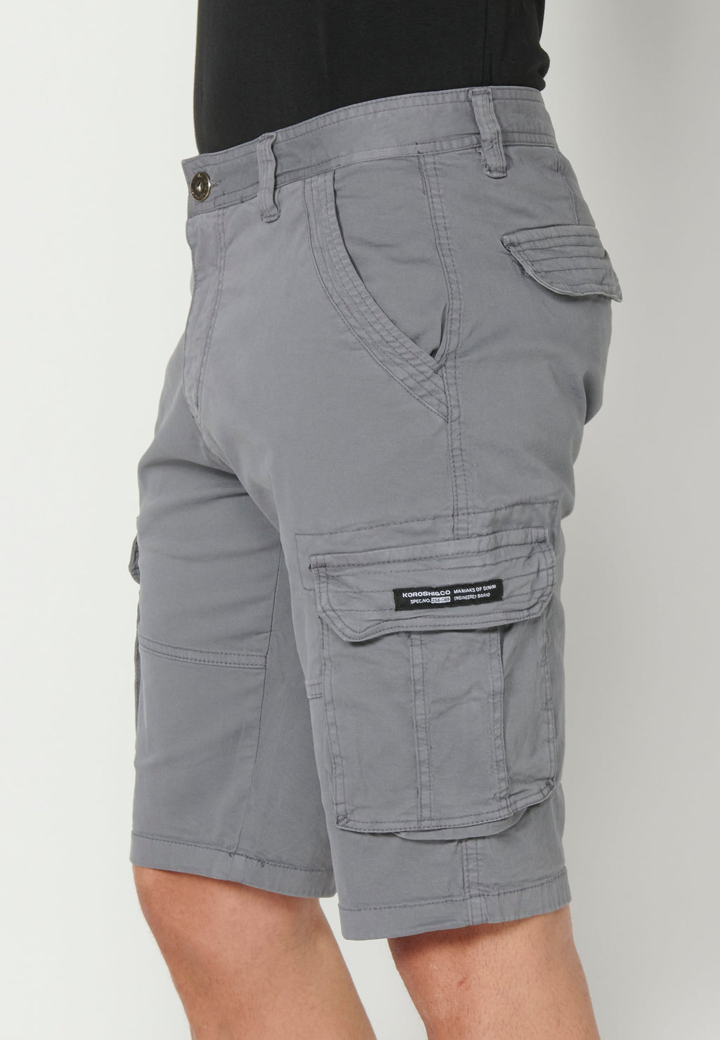 Bermuda Hombre Cargo Algodón Vuelta – Koroshi 2311PS11