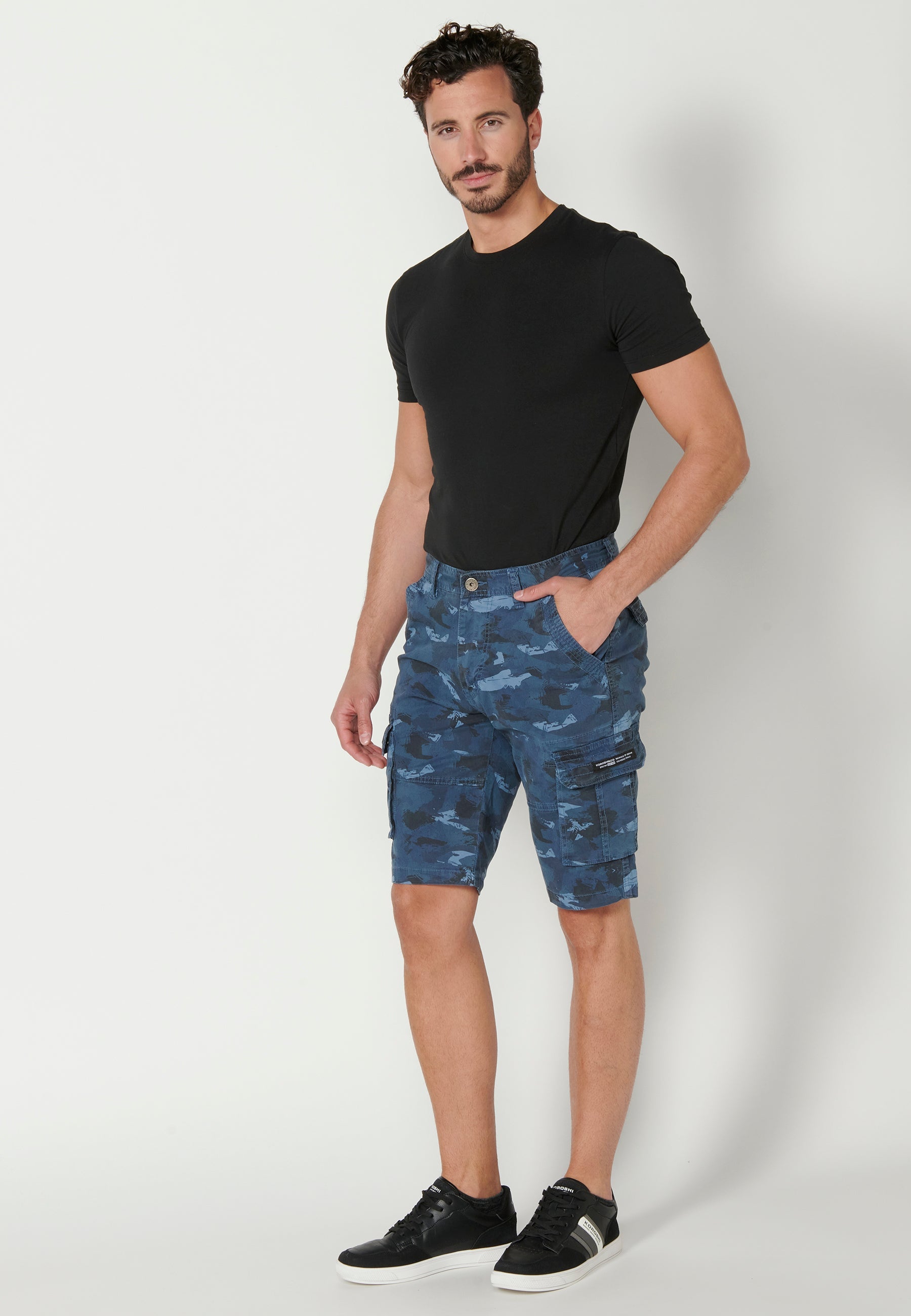 Bermuda Hombre Cargo Algodón Vuelta – Koroshi 2311PS11