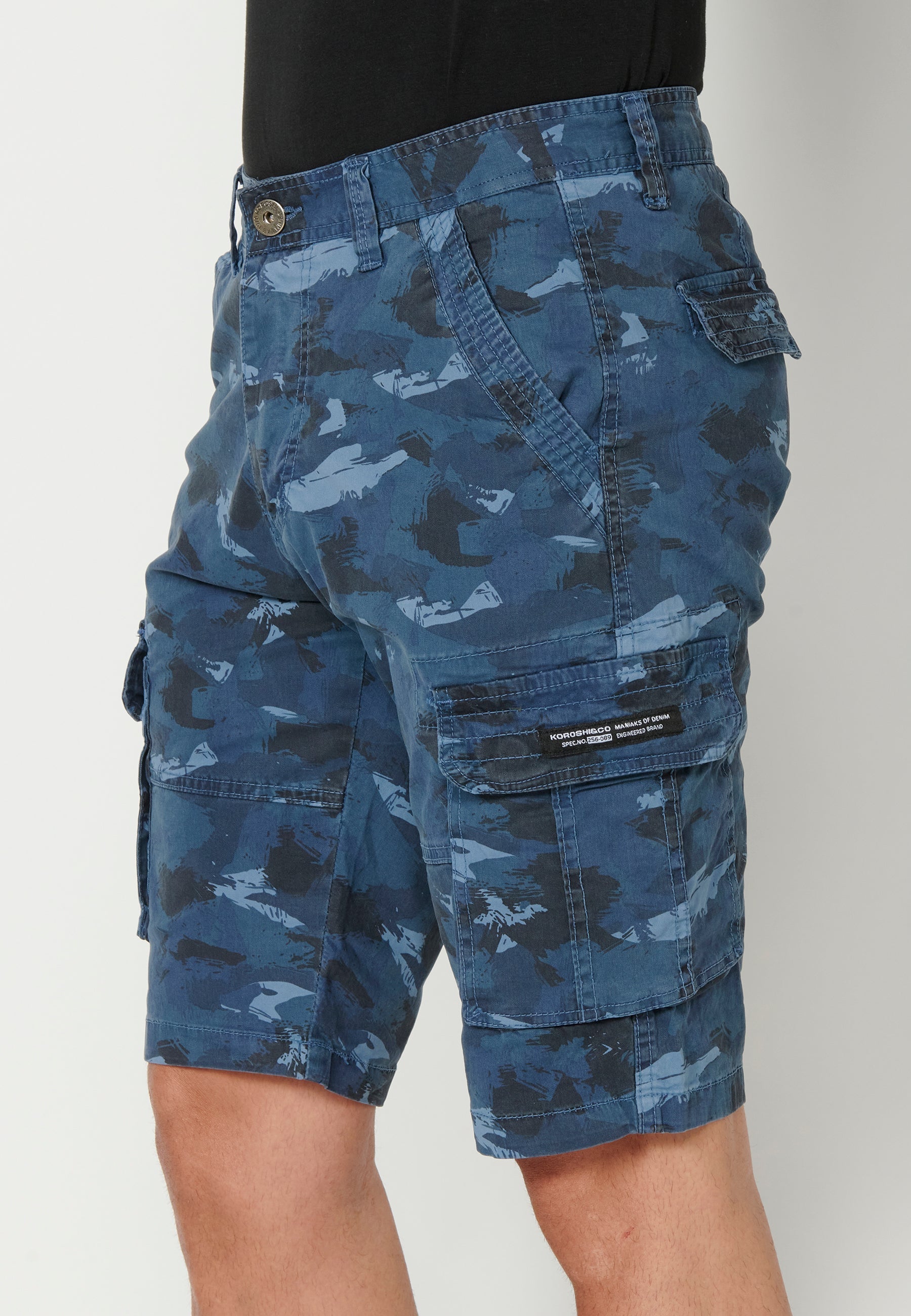 Bermuda Hombre Cargo Algodón Vuelta – Koroshi 2311PS11