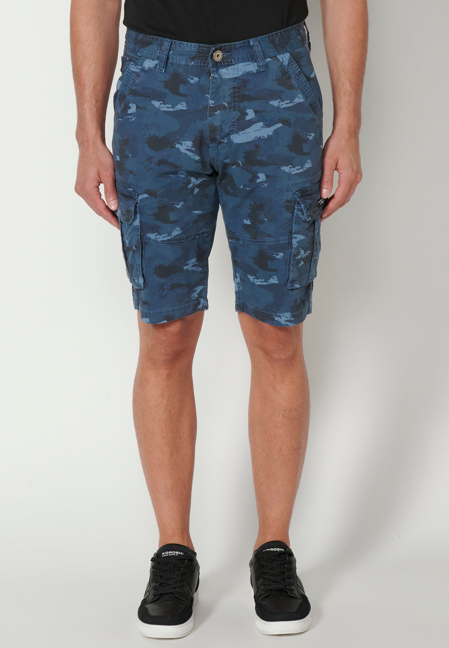Bermuda Hombre Cargo Algodón Vuelta – Koroshi 2311PS11