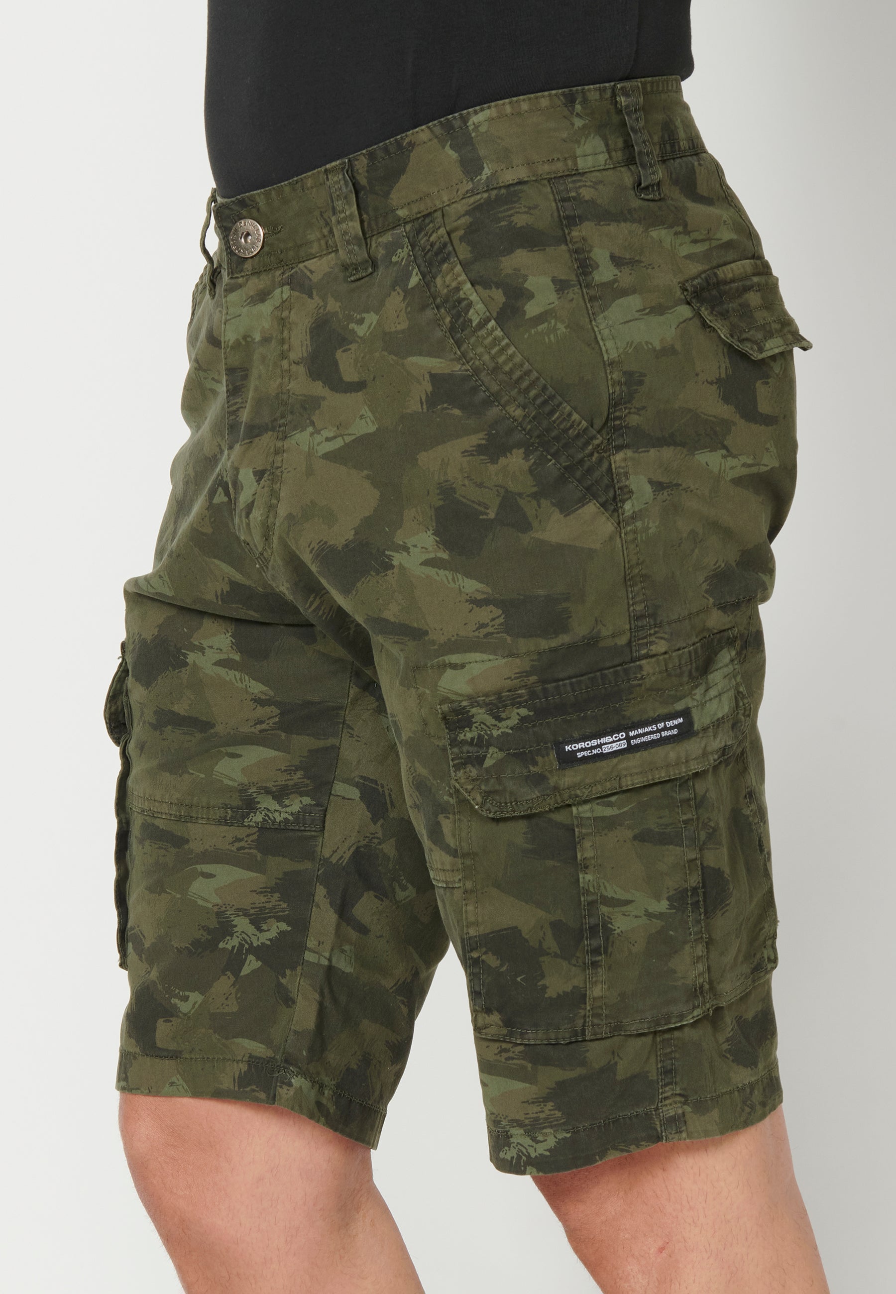 Bermuda Hombre Cargo Algodón Vuelta – Koroshi 2311PS11