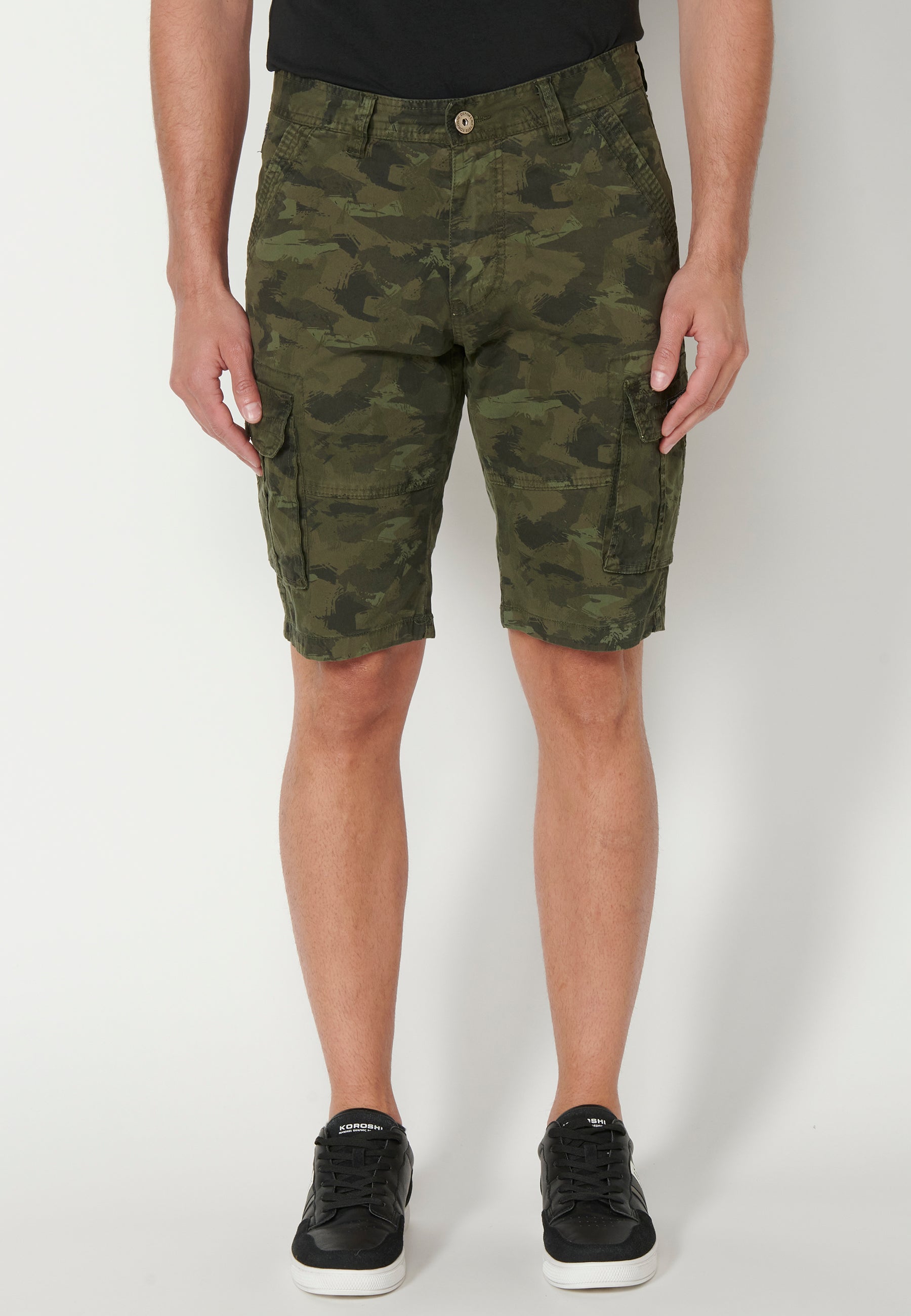 Bermuda Hombre Cargo Algodón Vuelta – Koroshi 2311PS11