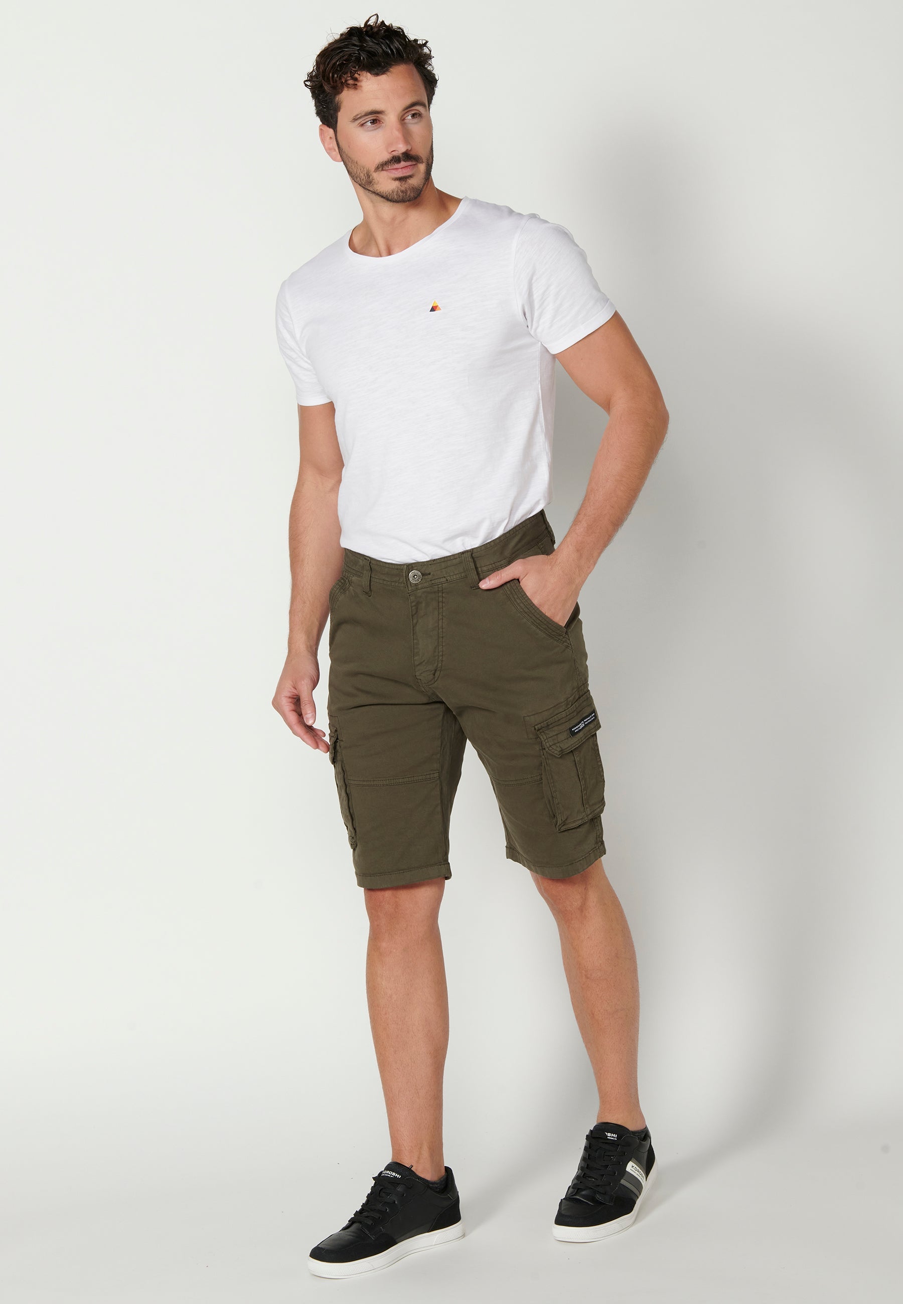 Bermuda Hombre Cargo Algodón Vuelta – Koroshi 2311PS11