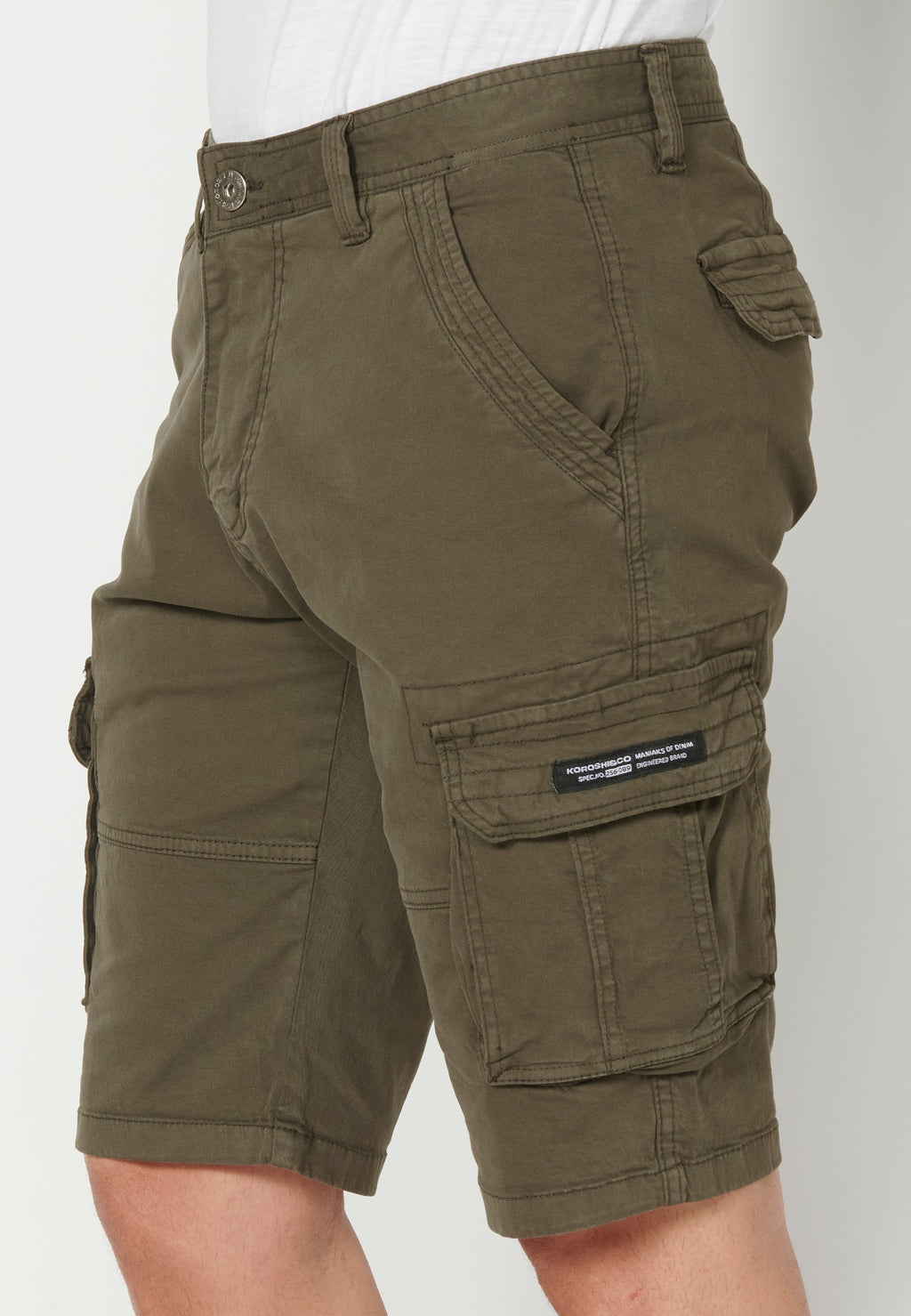 Bermuda Hombre Cargo Algodón Vuelta – Koroshi 2311PS11