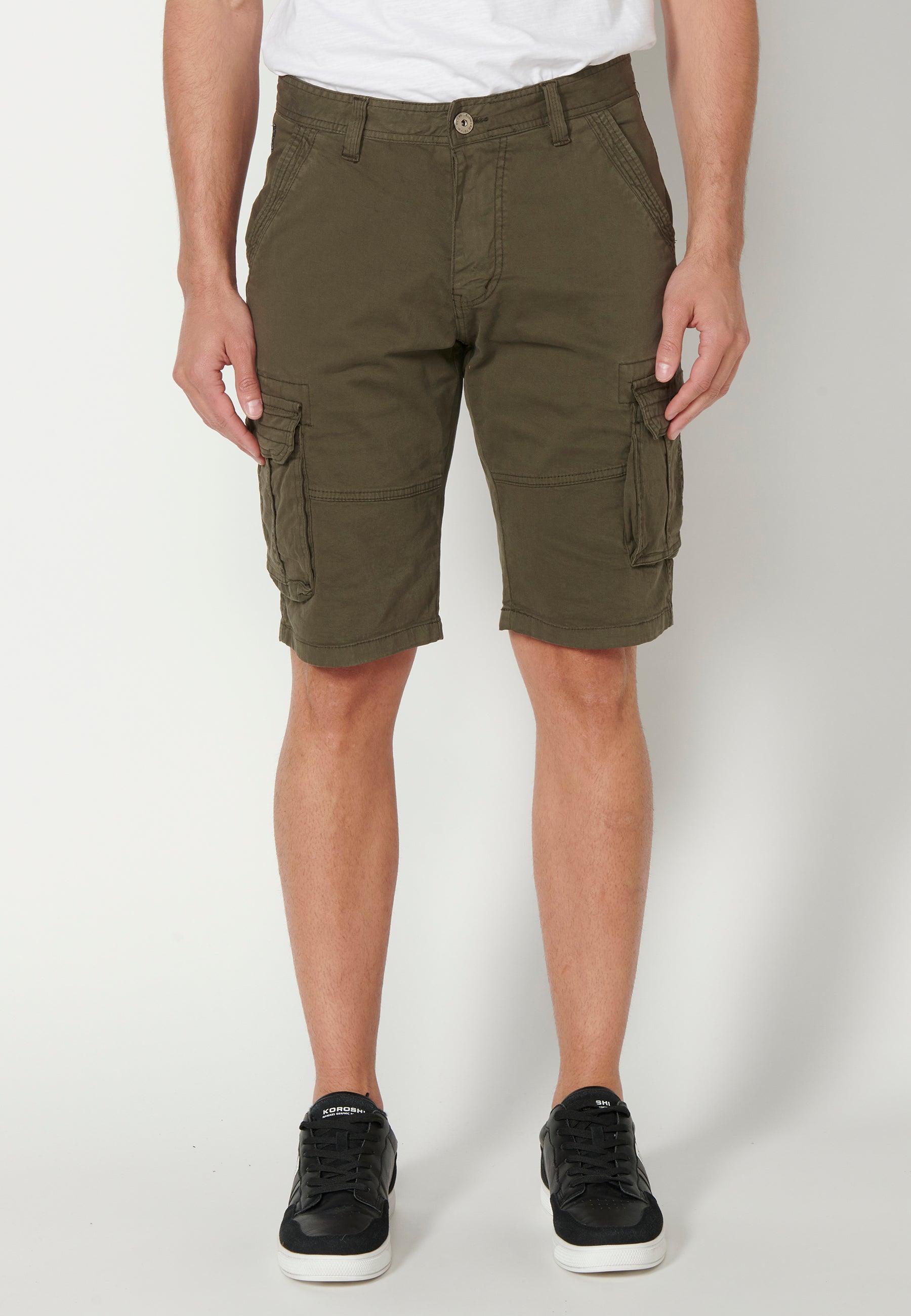 Bermuda Hombre Cargo Algodón Vuelta – Koroshi 2311PS11