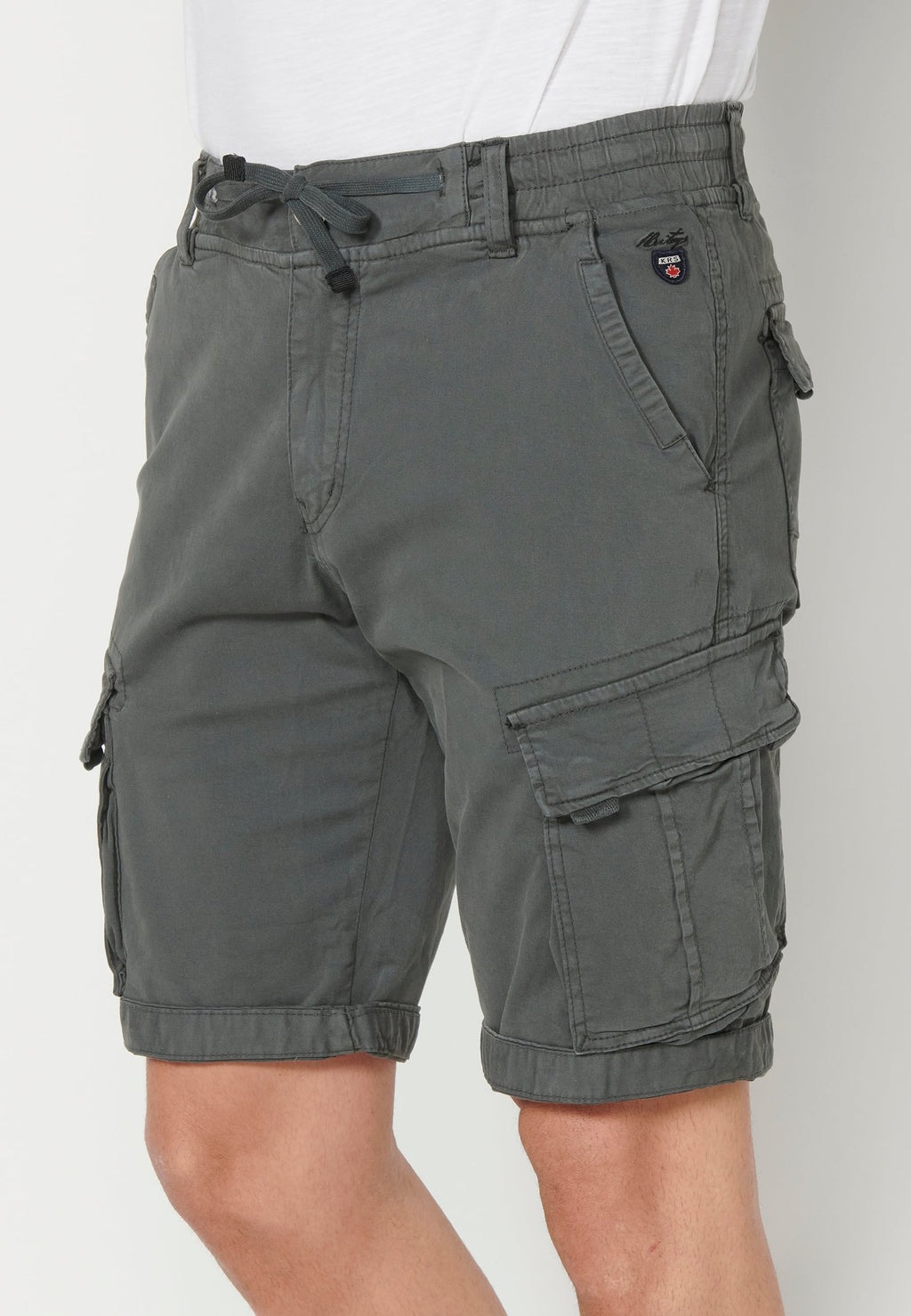 Bermuda Cargo Hombre Acabado Vuelta 6 Bolsillos – Koroshi 2311PS12