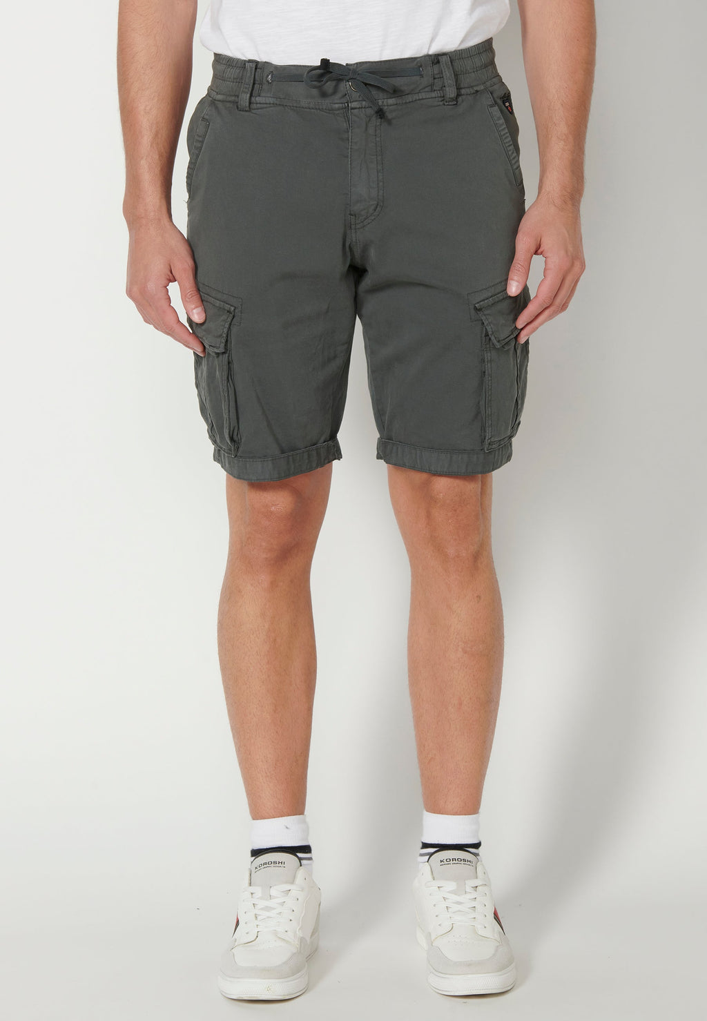 Bermuda Cargo Hombre Acabado Vuelta 6 Bolsillos – Koroshi 2311PS12