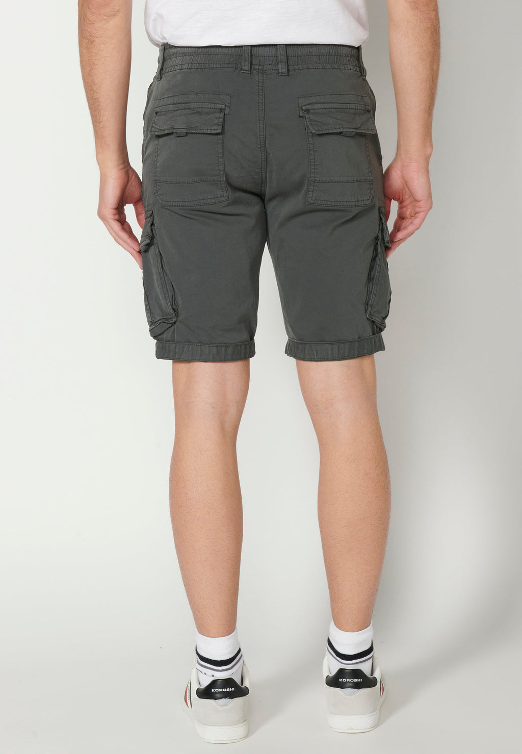 Bermuda Cargo Hombre Acabado Vuelta 6 Bolsillos – Koroshi 2311PS12