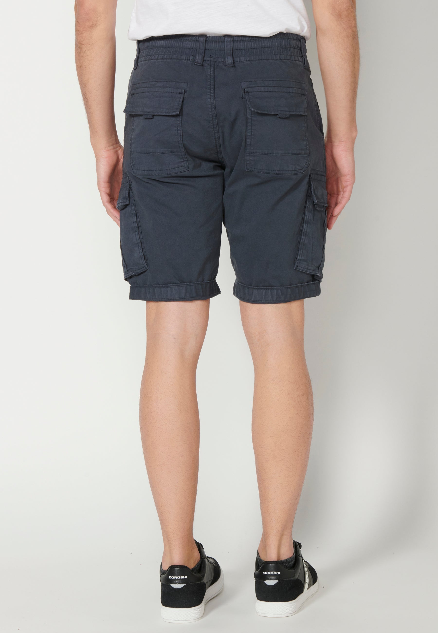 Bermuda Cargo Hombre Acabado Vuelta 6 Bolsillos – Koroshi 2311PS12