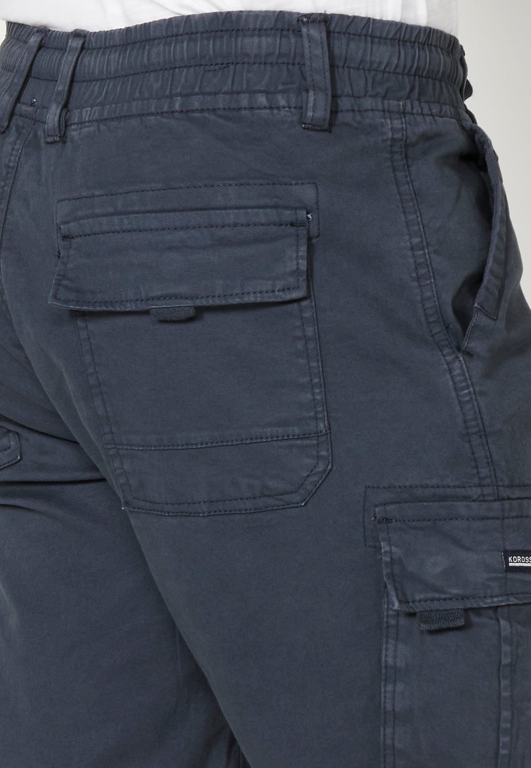 Bermuda Cargo Hombre Acabado Vuelta 6 Bolsillos – Koroshi 2311PS12