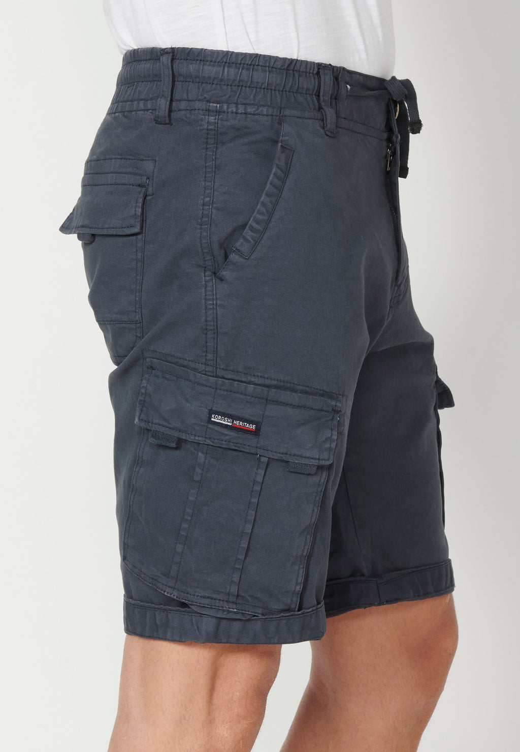 Bermuda Cargo Hombre Acabado Vuelta 6 Bolsillos – Koroshi 2311PS12
