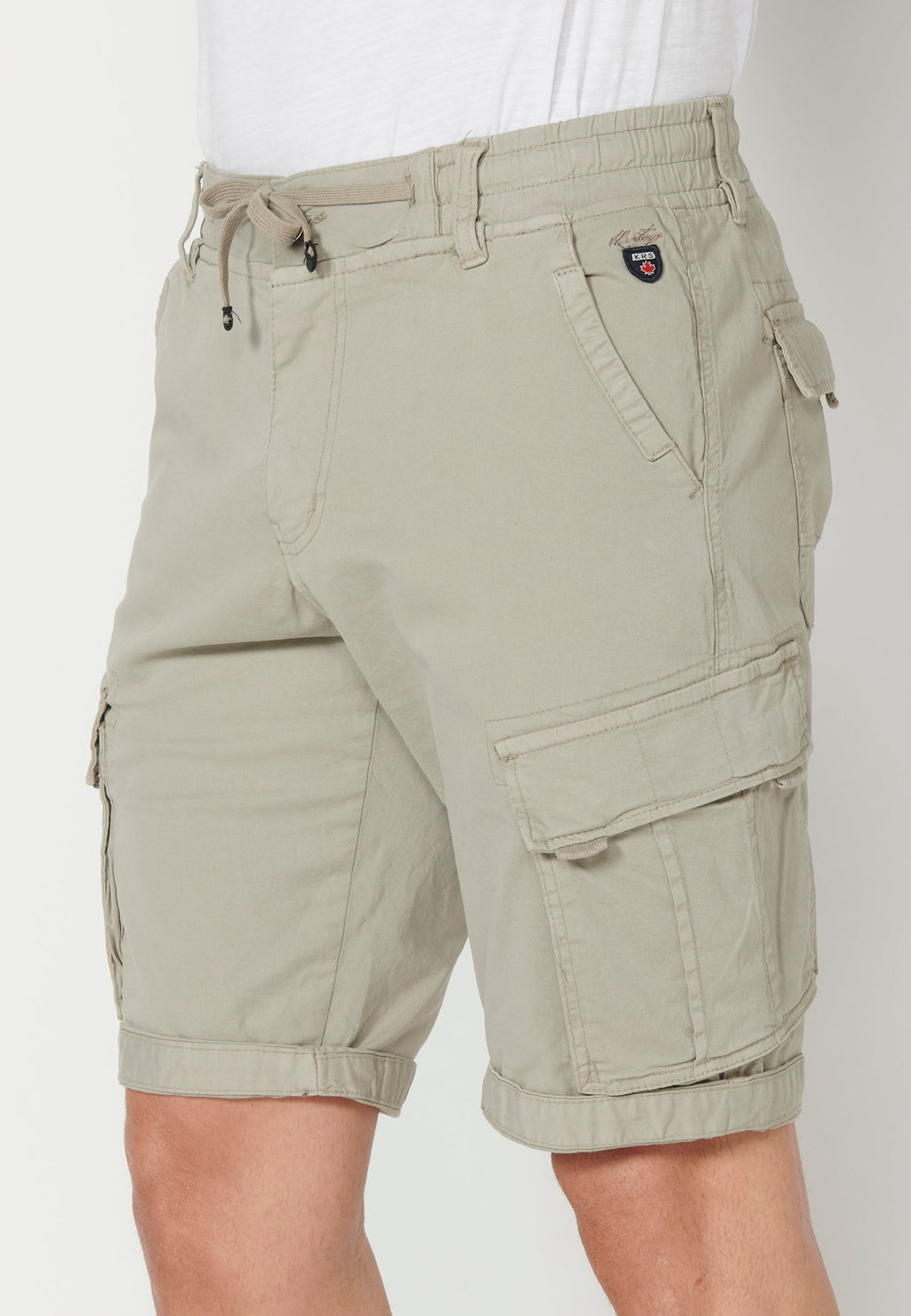 Bermuda Cargo Hombre Acabado Vuelta 6 Bolsillos – Koroshi 2311PS12