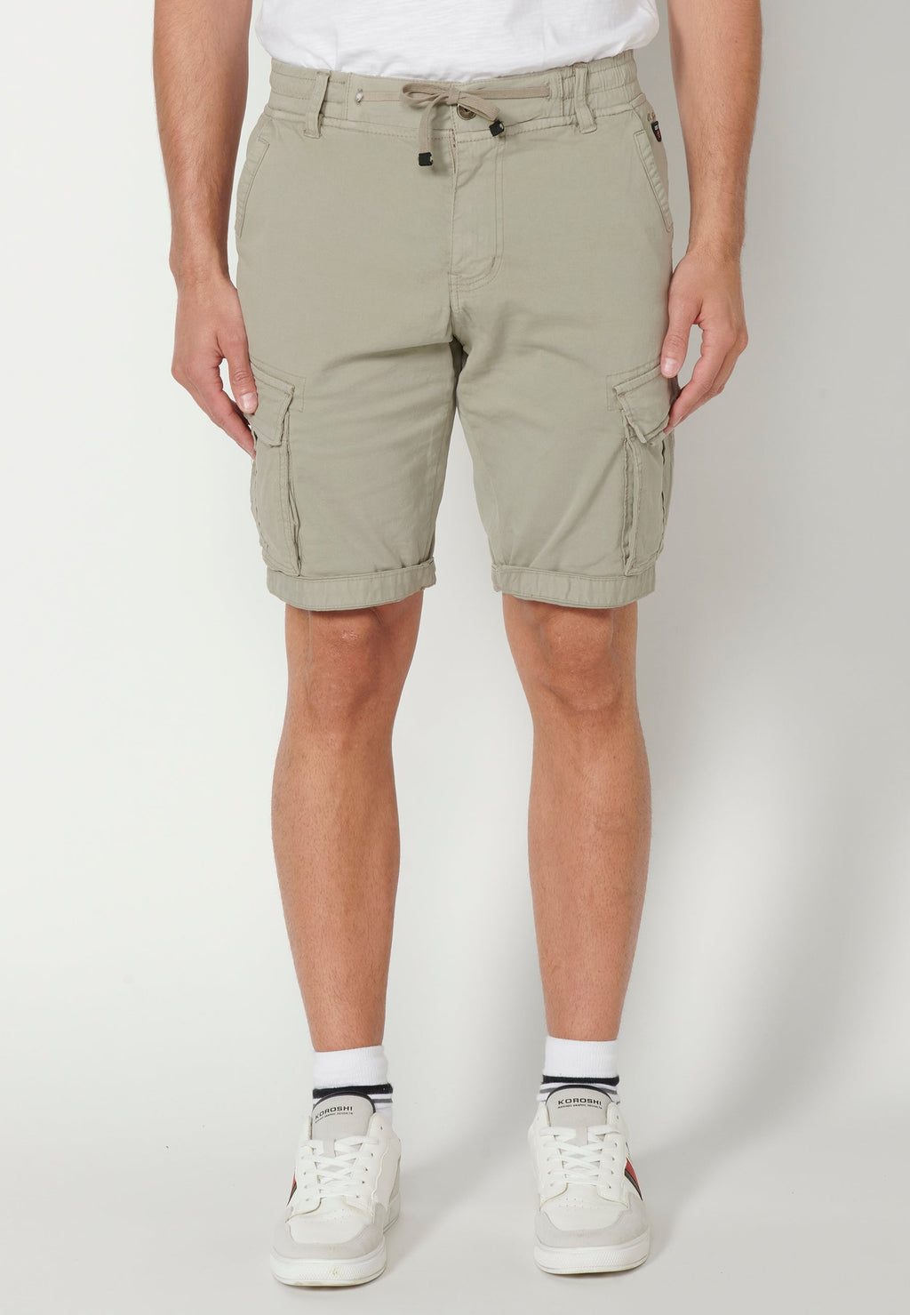Bermuda Cargo Hombre Acabado Vuelta 6 Bolsillos – Koroshi 2311PS12
