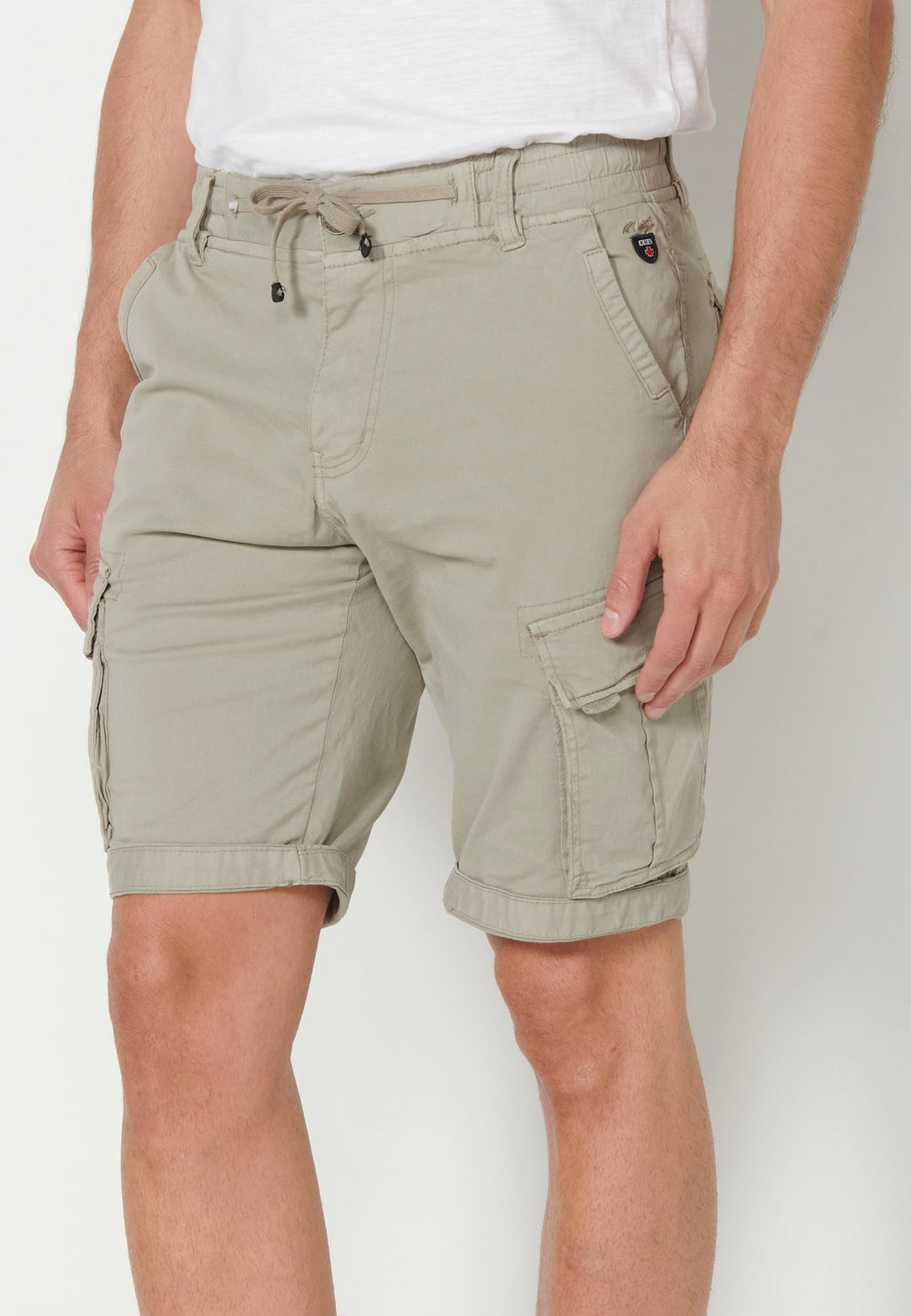 Bermuda Cargo Hombre Acabado Vuelta 6 Bolsillos – Koroshi 2311PS12