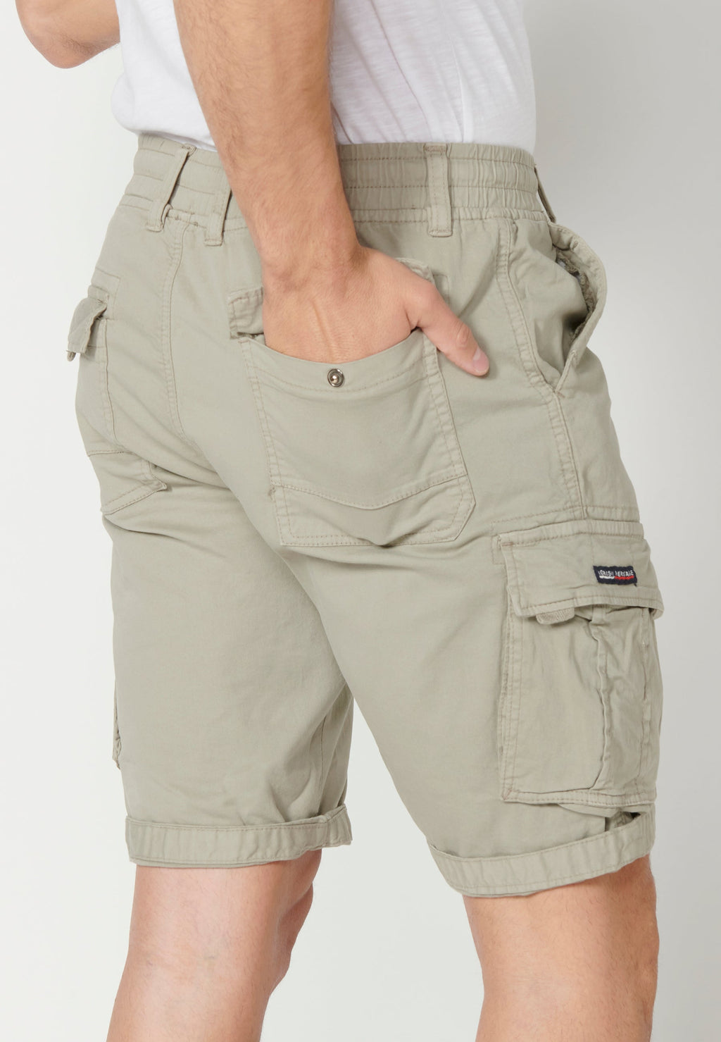 Bermuda Cargo Hombre Acabado Vuelta 6 Bolsillos – Koroshi 2311PS12