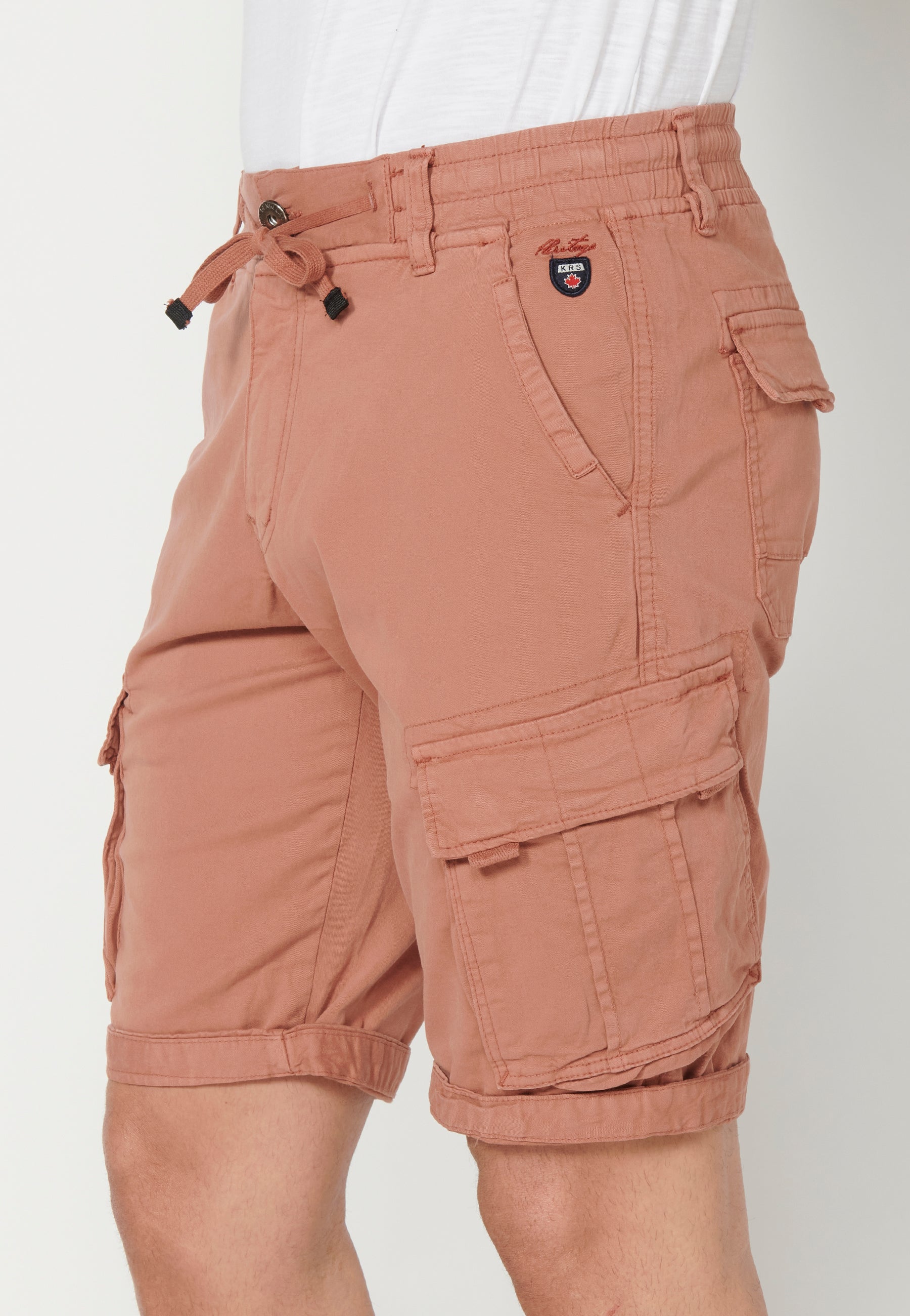 Bermuda Cargo Hombre Acabado Vuelta 6 Bolsillos – Koroshi 2311PS12