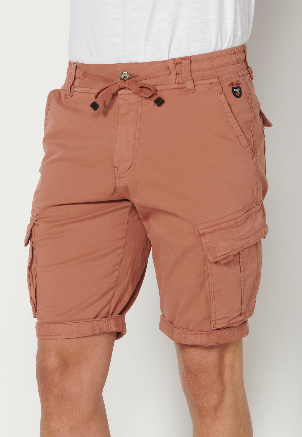 Bermuda Cargo Hombre Acabado Vuelta 6 Bolsillos – Koroshi 2311PS12