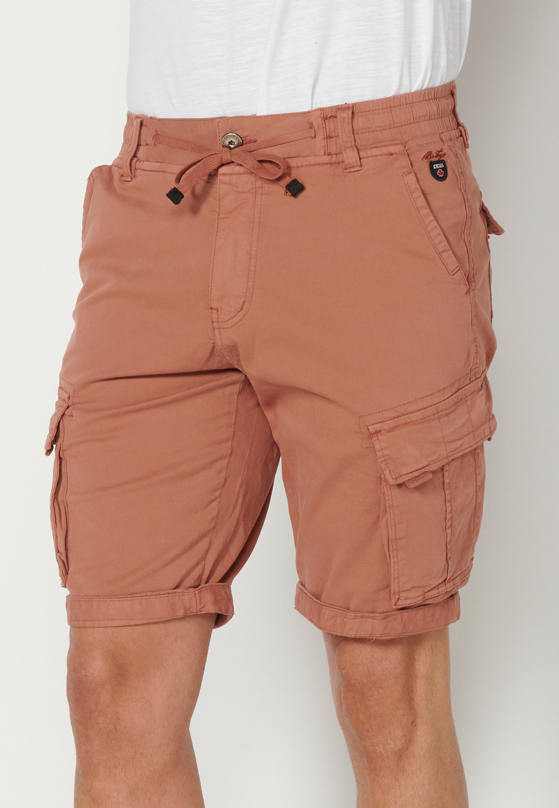 Bermuda Cargo Hombre Acabado Vuelta 6 Bolsillos – Koroshi 2311PS12