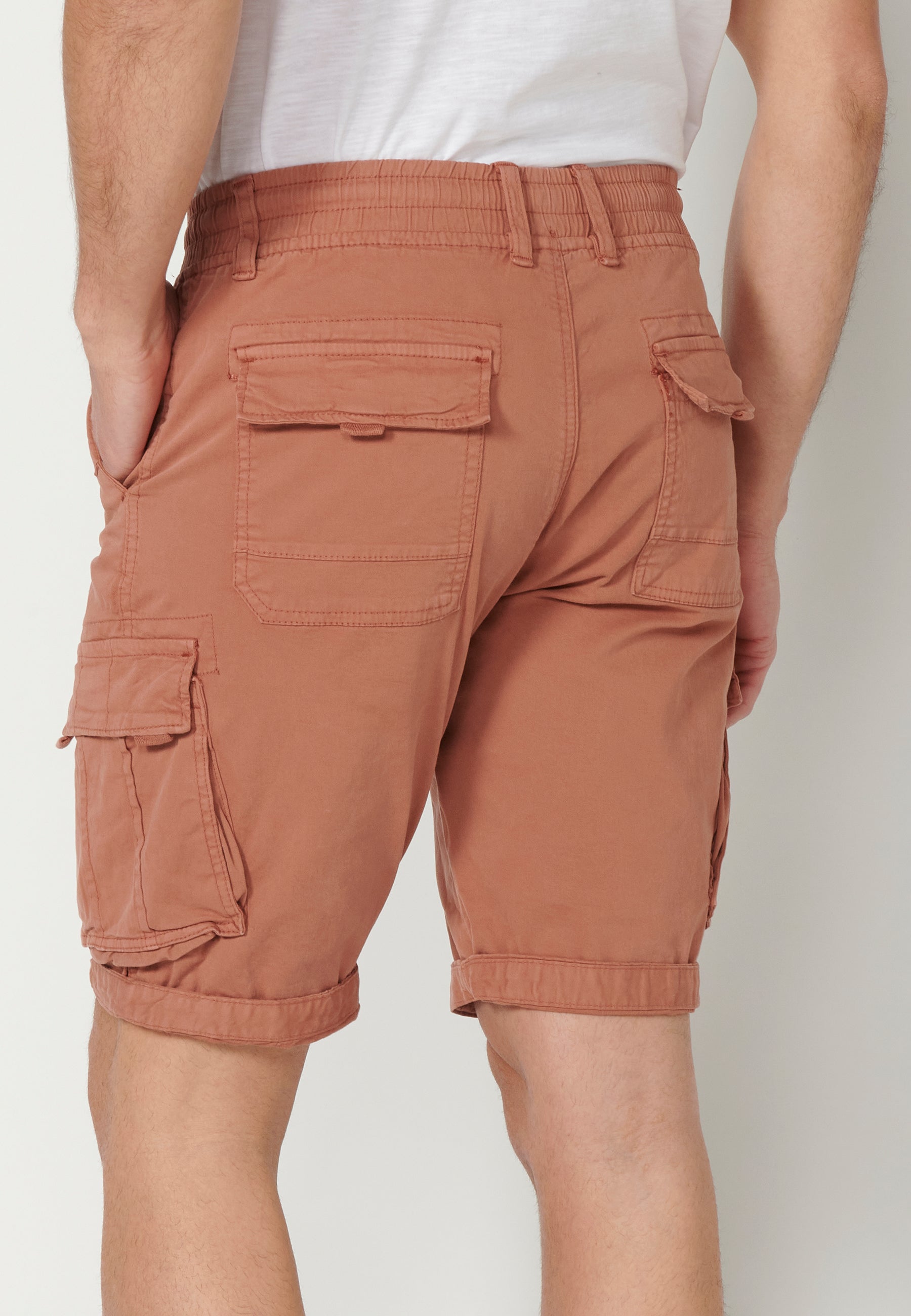 Bermuda Cargo Hombre Acabado Vuelta 6 Bolsillos – Koroshi 2311PS12