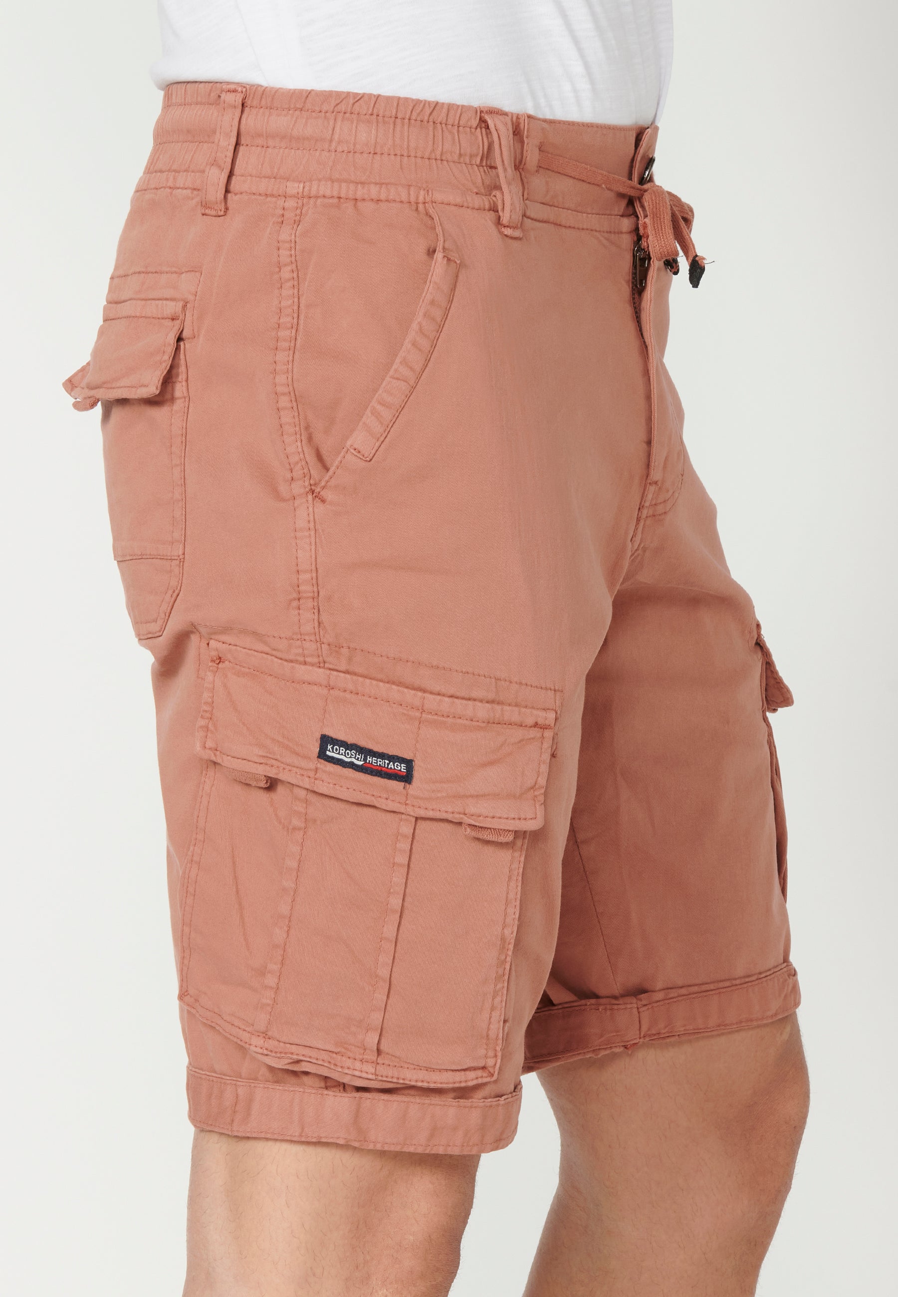 Bermuda Cargo Hombre Acabado Vuelta 6 Bolsillos – Koroshi 2311PS12