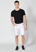 Bermuda Hombre Vaquera Stretch Denim Blanco – Koroshi 2311PS35