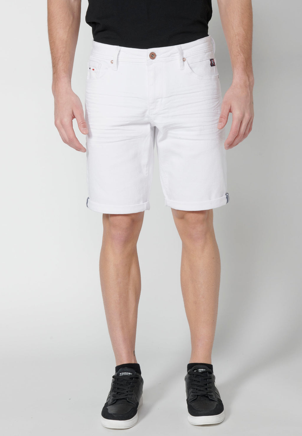 Bermuda Hombre Vaquera Stretch Denim Blanco – Koroshi 2311PS35