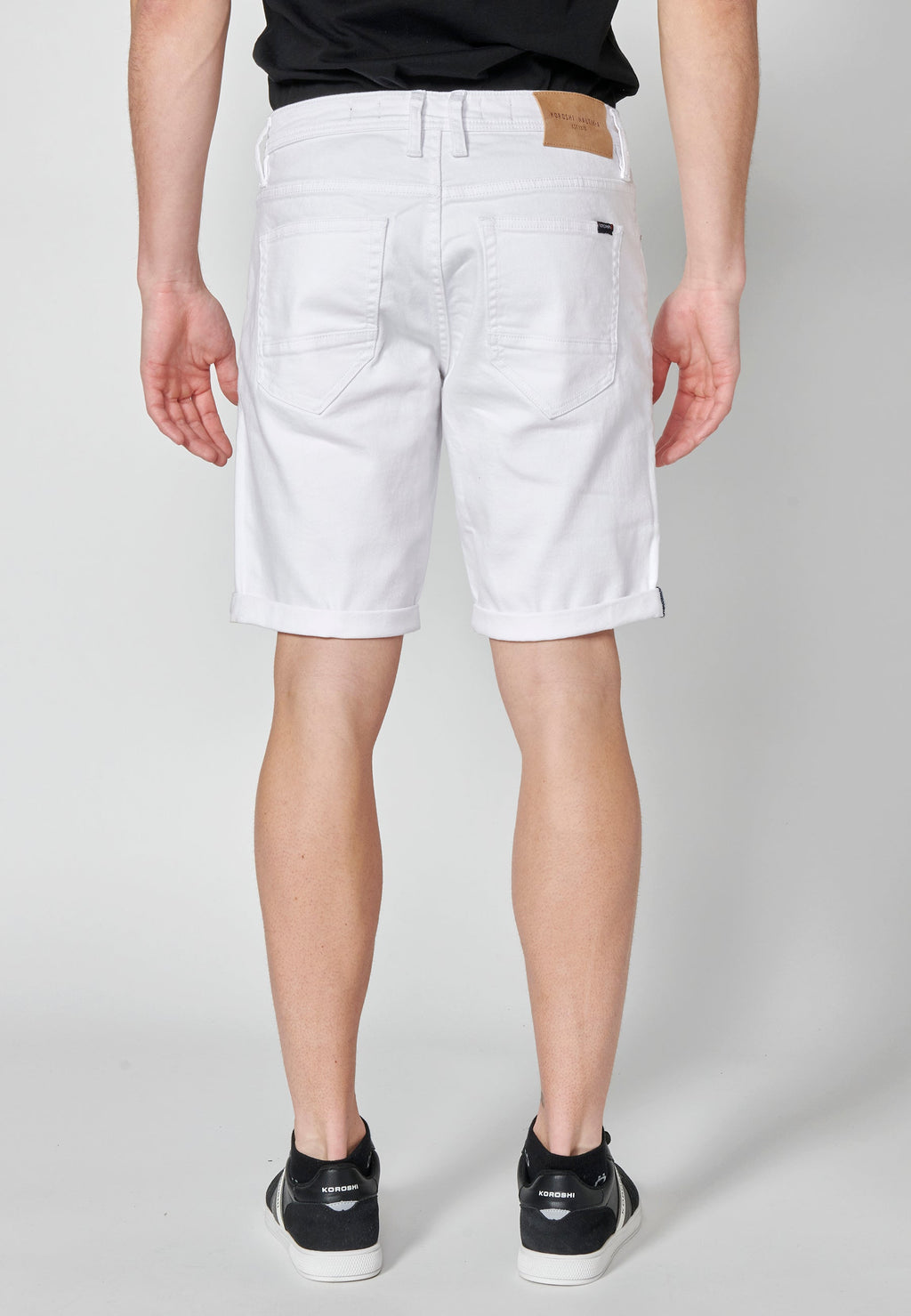 Bermuda Hombre Vaquera Stretch Denim Blanco – Koroshi 2311PS35