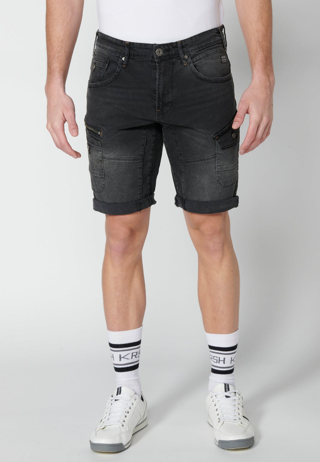Bermuda Hombre Vaquera Stretch Black Denim – Koroshi