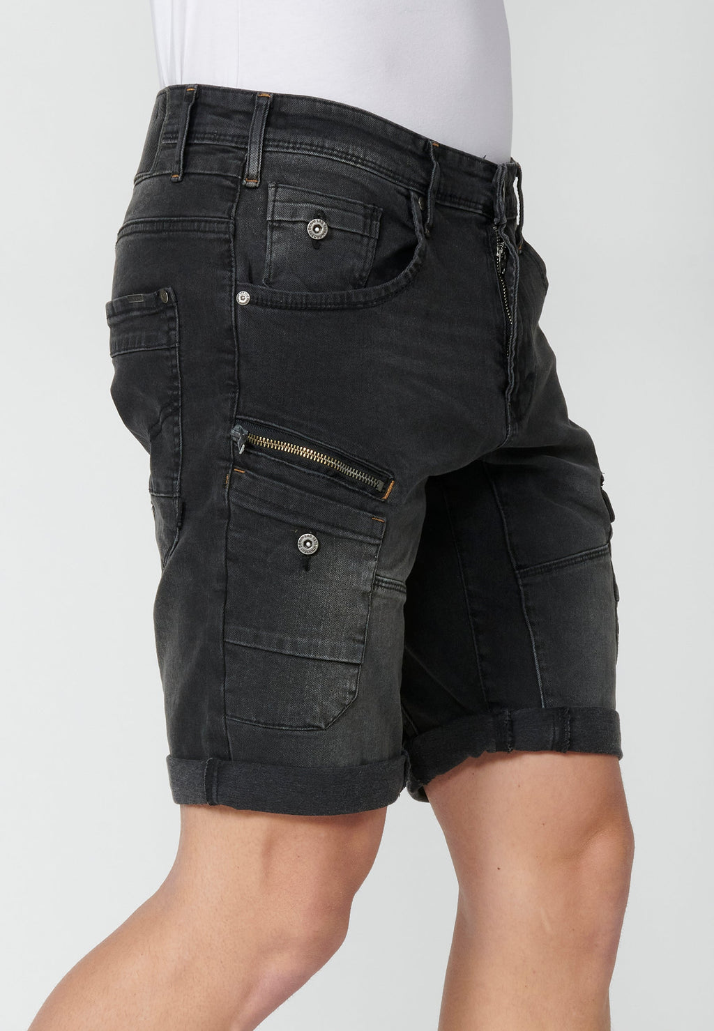 Bermuda Hombre Vaquera Stretch Black Denim – Koroshi