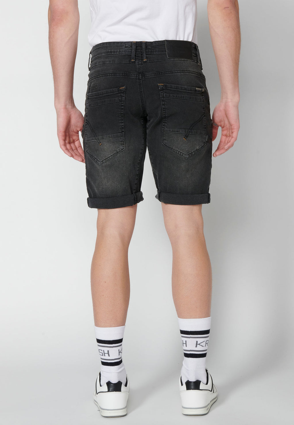 Bermuda Hombre Vaquera Stretch Black Denim – Koroshi