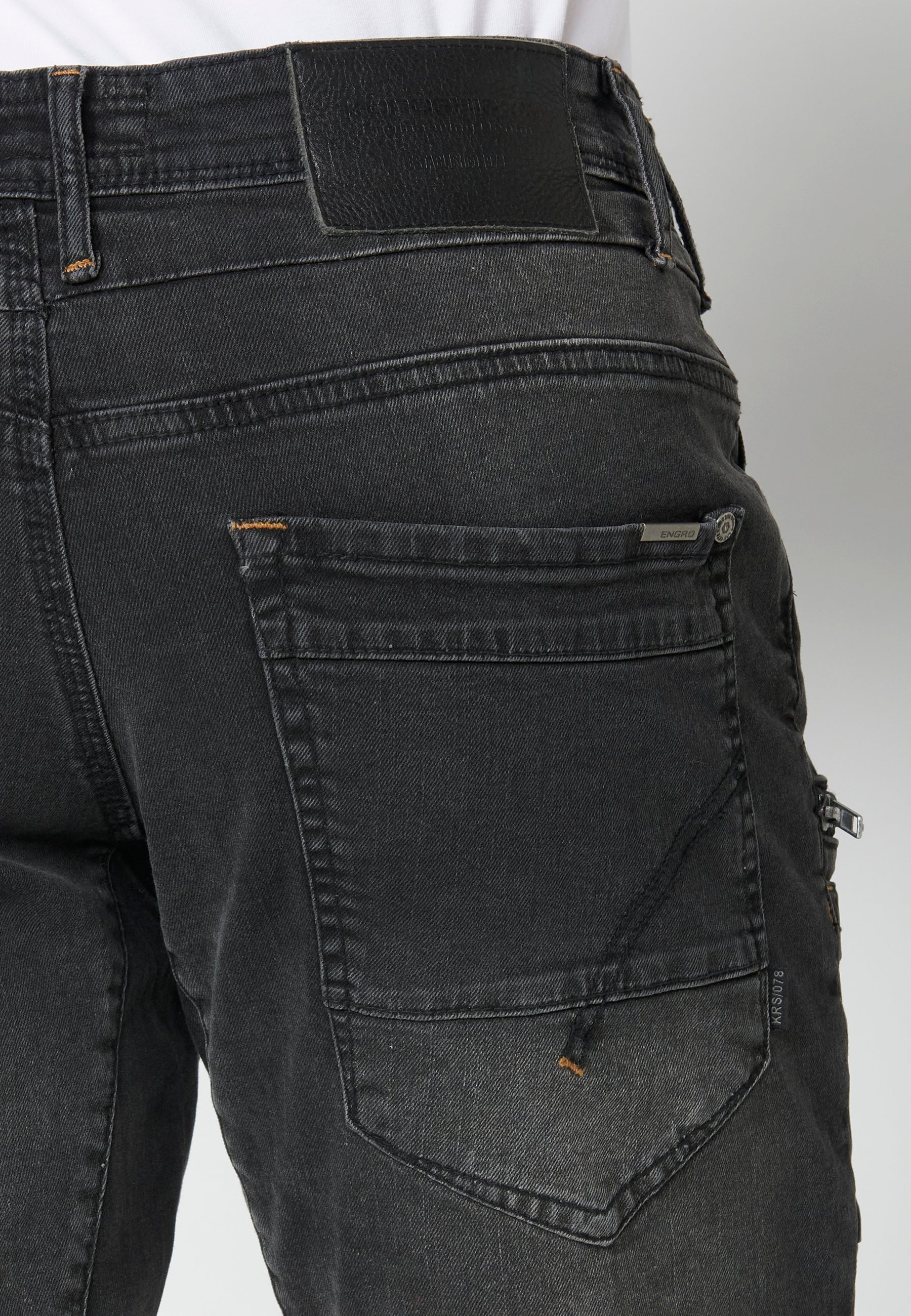 Bermuda Hombre Vaquera Stretch Black Denim – Koroshi