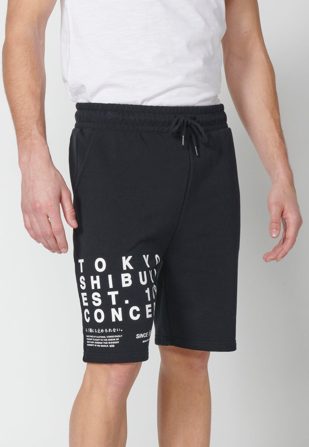 Short Hombre Jogger Cordón Estampado Lateral – Koroshi 2311PS90