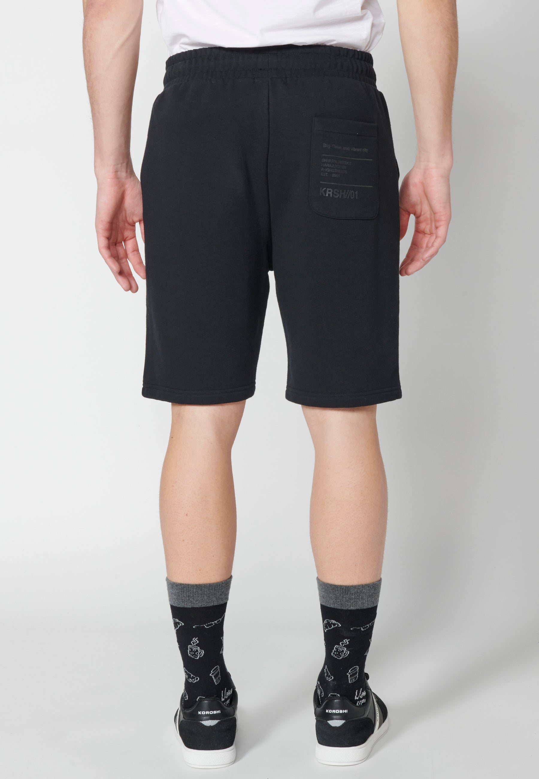 Short Hombre Jogger Cordón Estampado Lateral – Koroshi 2311PS90