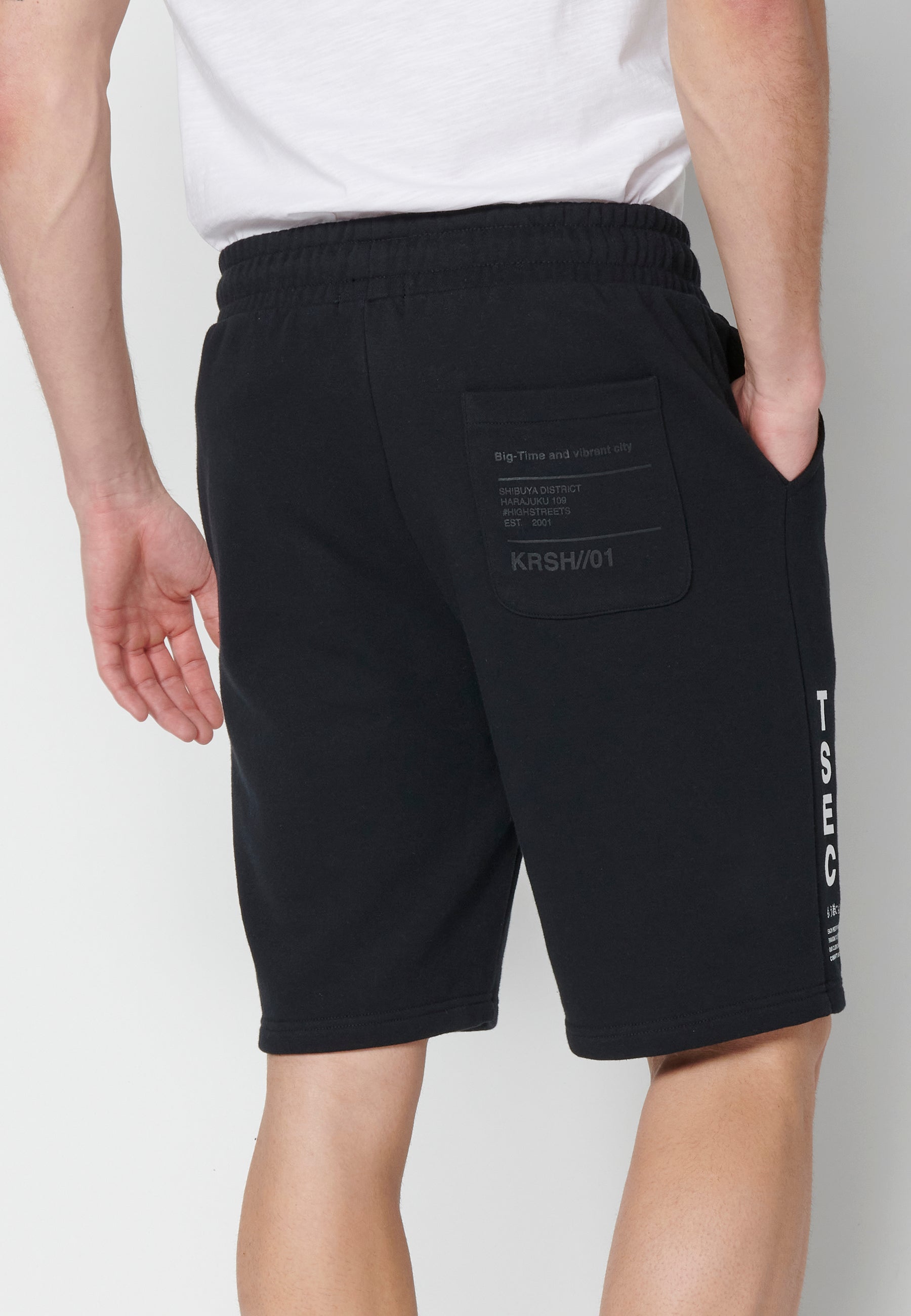 Short Hombre Jogger Cordón Estampado Lateral – Koroshi 2311PS90