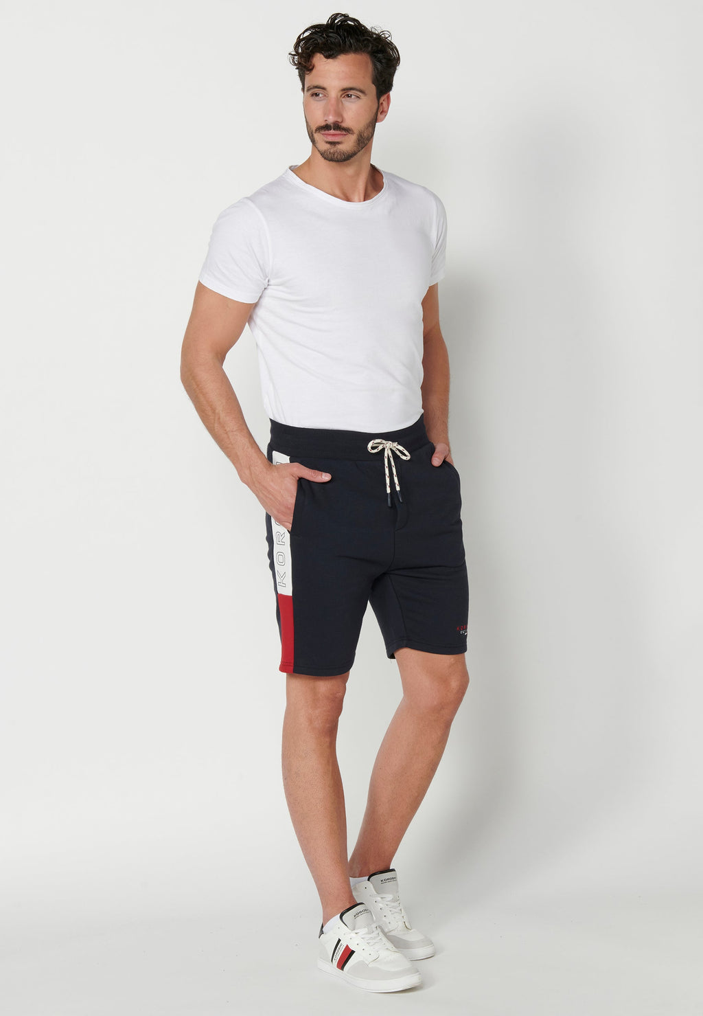 Short Hombre Jogger Felpa Cordón Navy – Koroshi 2311PS91