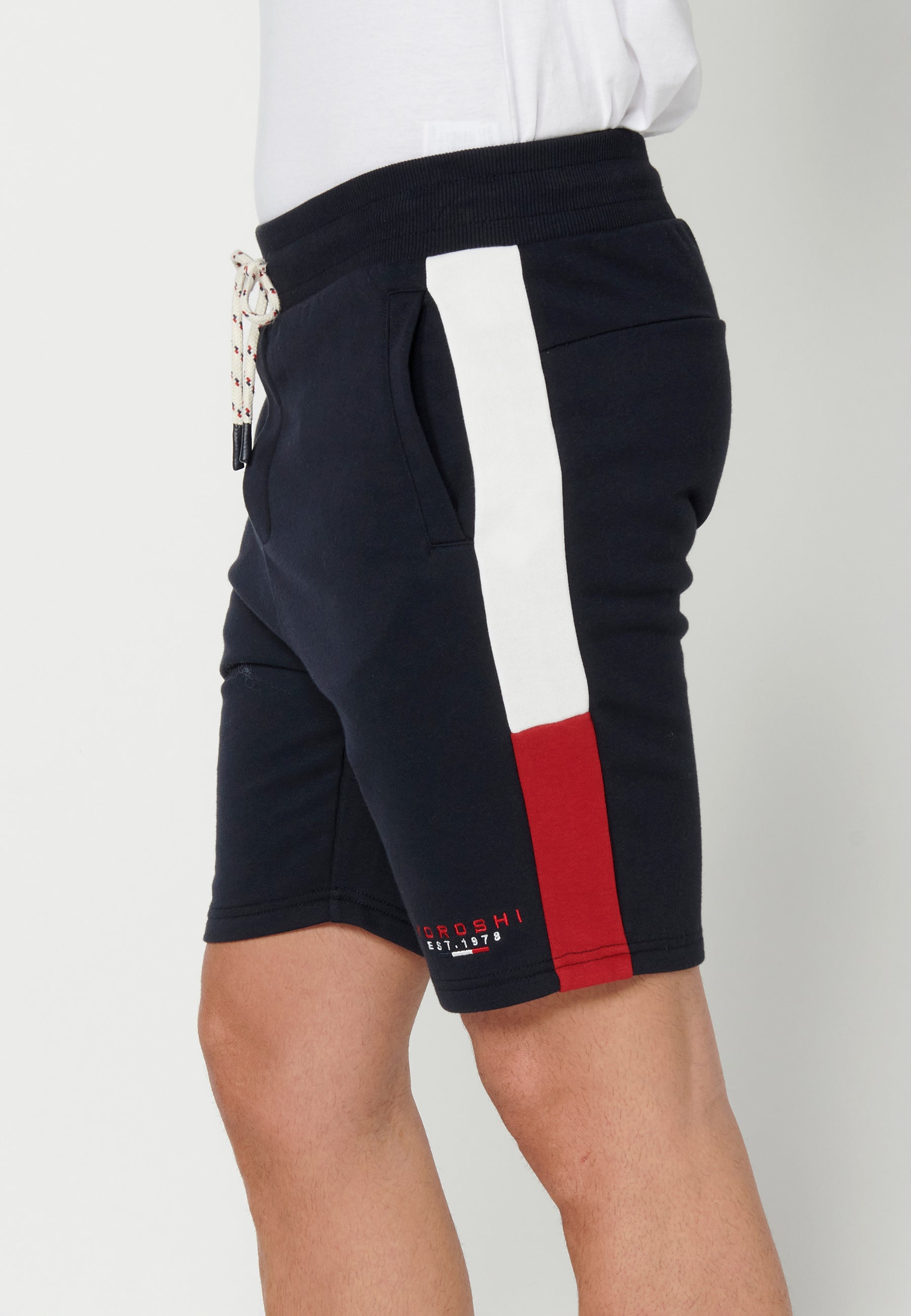 Short Hombre Jogger Felpa Cordón Navy – Koroshi 2311PS91