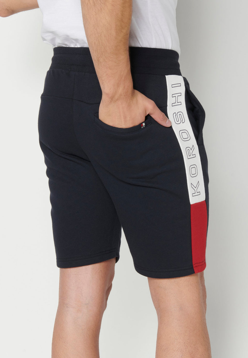 Short Hombre Jogger Felpa Cordón Navy – Koroshi 2311PS91