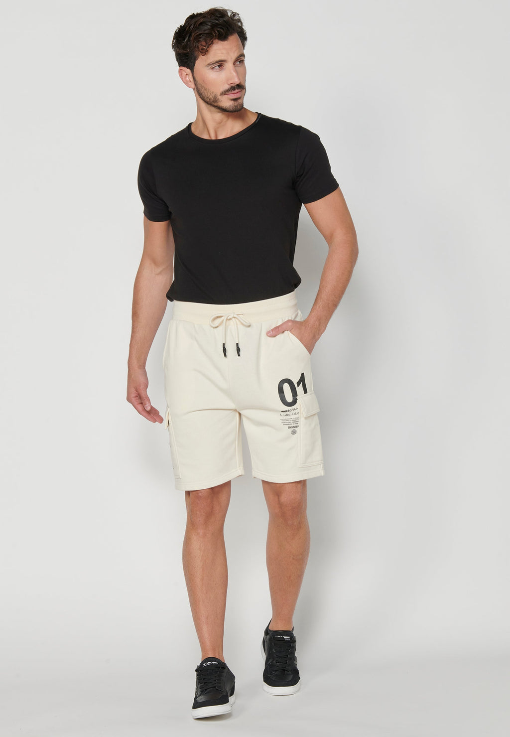 Short Hombre Jogger Cordón Algodón – Koroshi Crudo