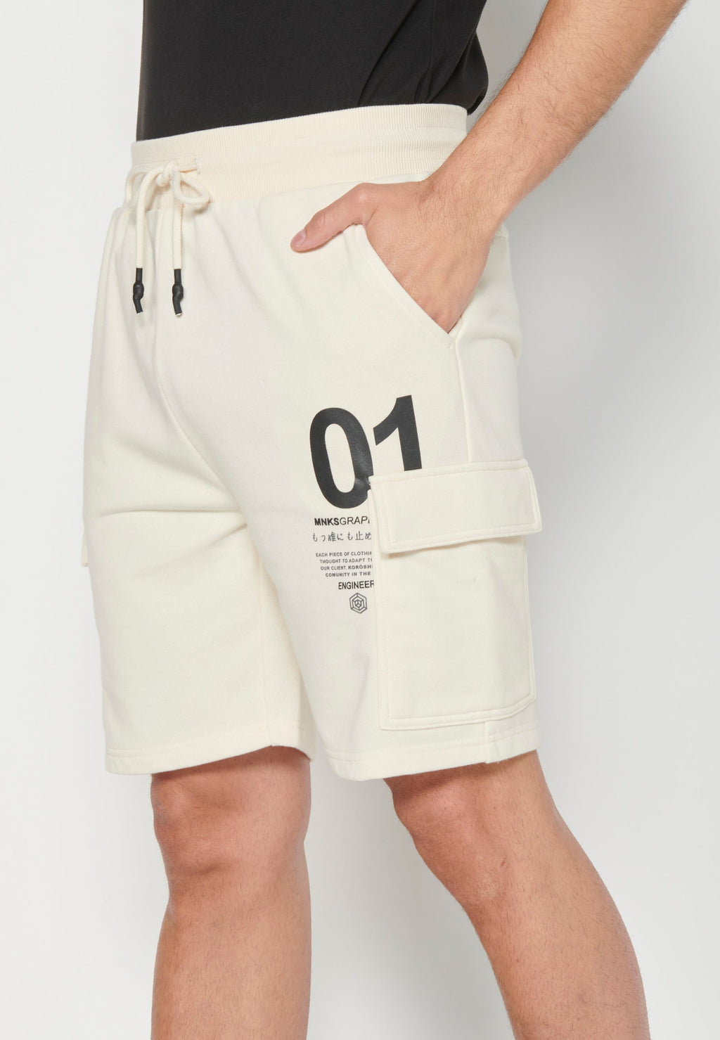 Short Hombre Jogger Cordón Algodón – Koroshi Crudo