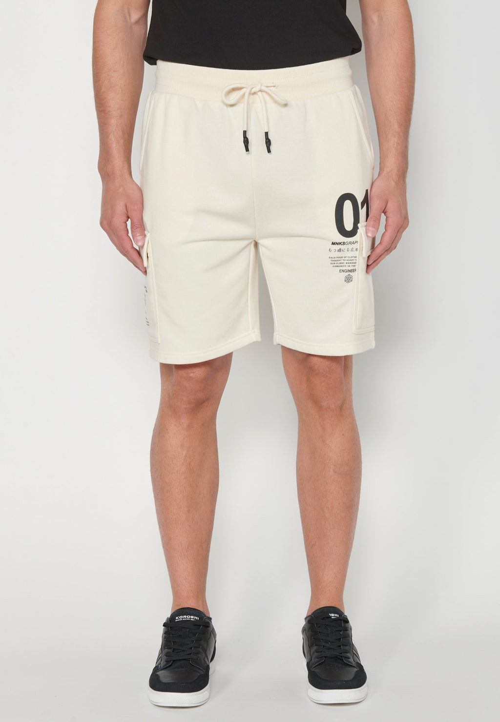 Short Hombre Jogger Cordón Algodón – Koroshi Crudo