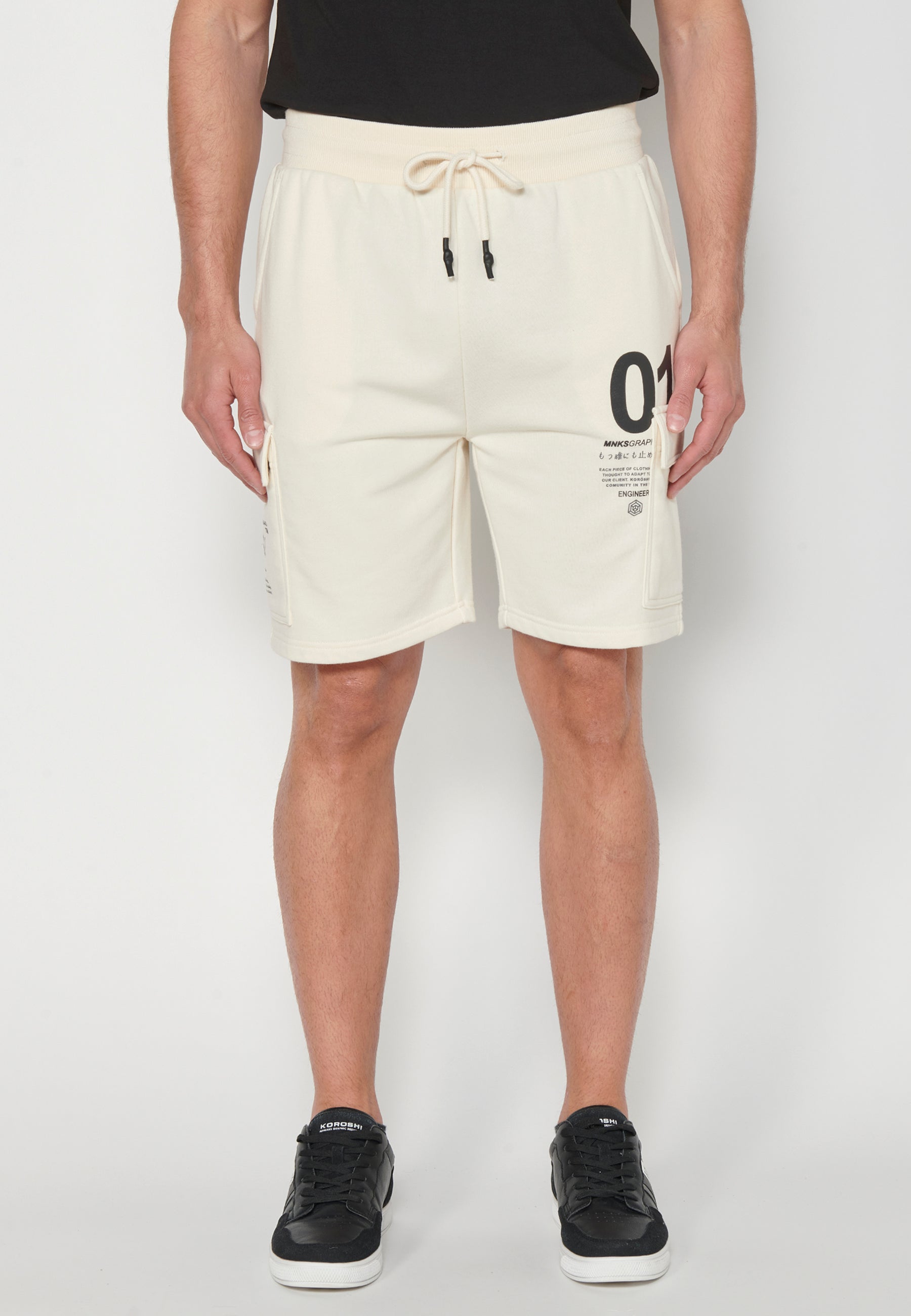 Short Hombre Jogger Cordón Algodón – Koroshi Crudo